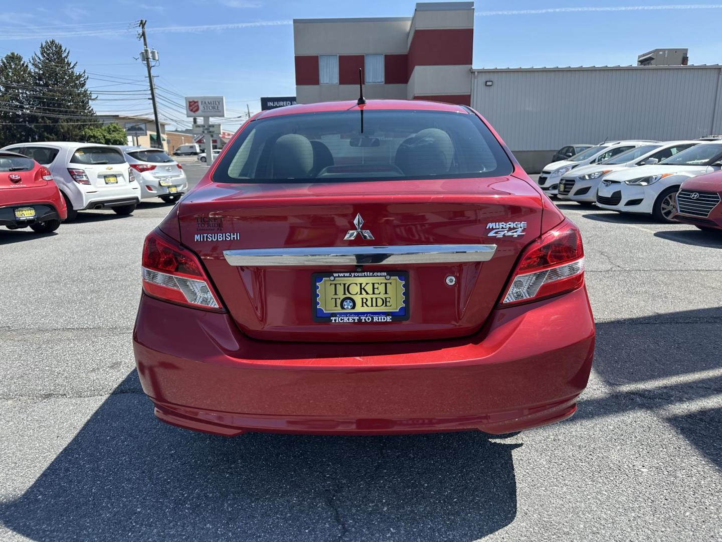 2019 RED Mitsubishi Mirage G4 ES 5M (ML32F3FJ7KH) with an 1.2L L3 DOHC engine, 5M transmission, located at 1254 Manheim Pike, Lancaster, PA, 17601, (717) 393-9133, 40.062870, -76.323273 - Photo#5