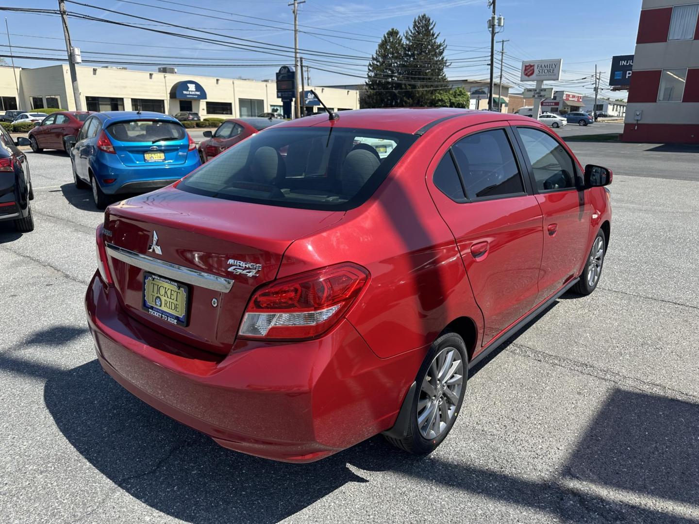 2019 RED Mitsubishi Mirage G4 ES 5M (ML32F3FJ7KH) with an 1.2L L3 DOHC engine, 5M transmission, located at 1254 Manheim Pike, Lancaster, PA, 17601, (717) 393-9133, 40.062870, -76.323273 - Photo#6