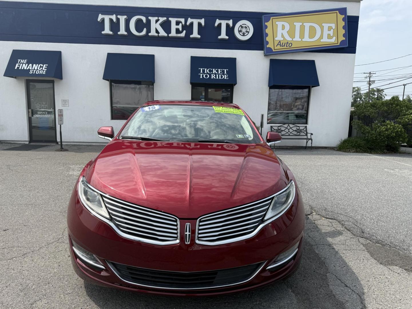 2015 RED Lincoln MKZ AWD (3LN6L2J9XFR) with an 2.0L L4 DOHC 16V engine, 6-Speed Automatic transmission, located at 1254 Manheim Pike, Lancaster, PA, 17601, (717) 393-9133, 40.062870, -76.323273 - Photo#1