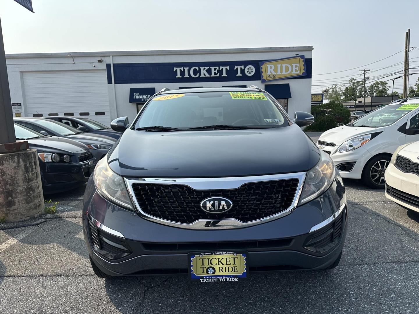 2015 BLUE Kia Sportage LX AWD (KNDPBCAC9F7) with an 2.4L V6 DOHC 24V engine, 6-Speed Automatic transmission, located at 1254 Manheim Pike, Lancaster, PA, 17601, (717) 393-9133, 40.062870, -76.323273 - Photo#1