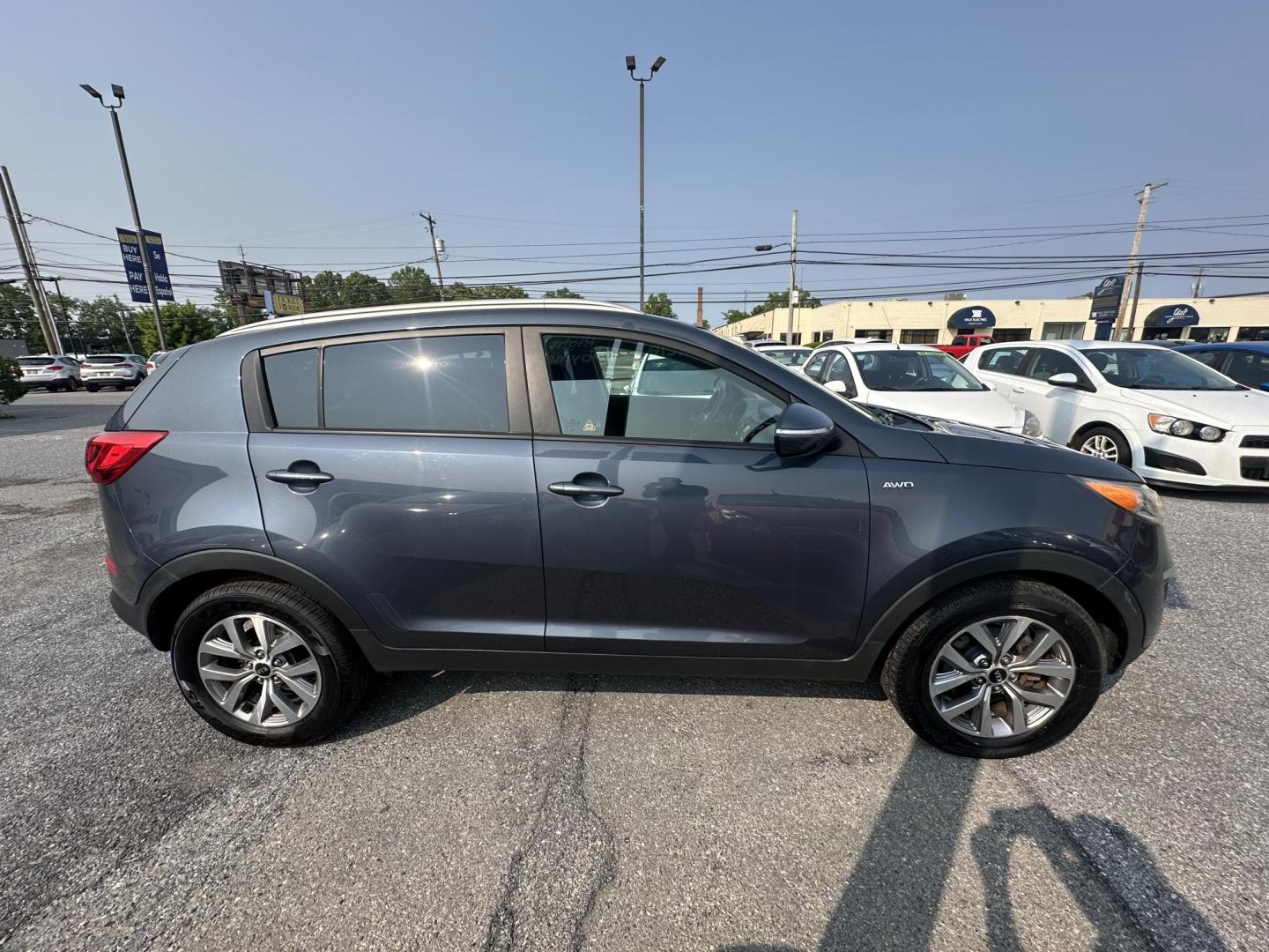 2015 BLUE Kia Sportage LX AWD (KNDPBCAC9F7) with an 2.4L V6 DOHC 24V engine, 6-Speed Automatic transmission, located at 1254 Manheim Pike, Lancaster, PA, 17601, (717) 393-9133, 40.062870, -76.323273 - Photo#5