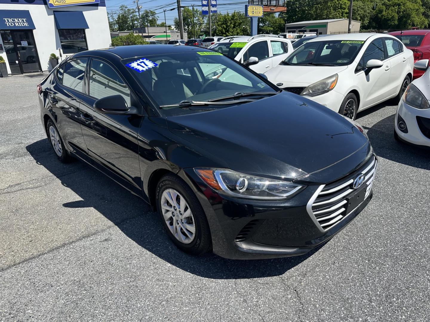 2017 BLACK Hyundai Elantra SE 6AT (5NPD74LF0HH) with an 1.8L L4 DOHC 16V engine, 6A transmission, located at 1254 Manheim Pike, Lancaster, PA, 17601, (717) 393-9133, 40.062870, -76.323273 - Photo#2