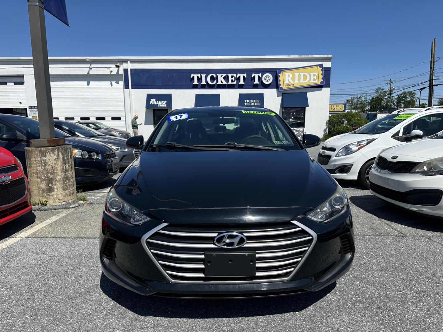 2017 BLACK Hyundai Elantra SE 6AT (5NPD74LF0HH) with an 1.8L L4 DOHC 16V engine, 6A transmission, located at 1254 Manheim Pike, Lancaster, PA, 17601, (717) 393-9133, 40.062870, -76.323273 - Photo#1