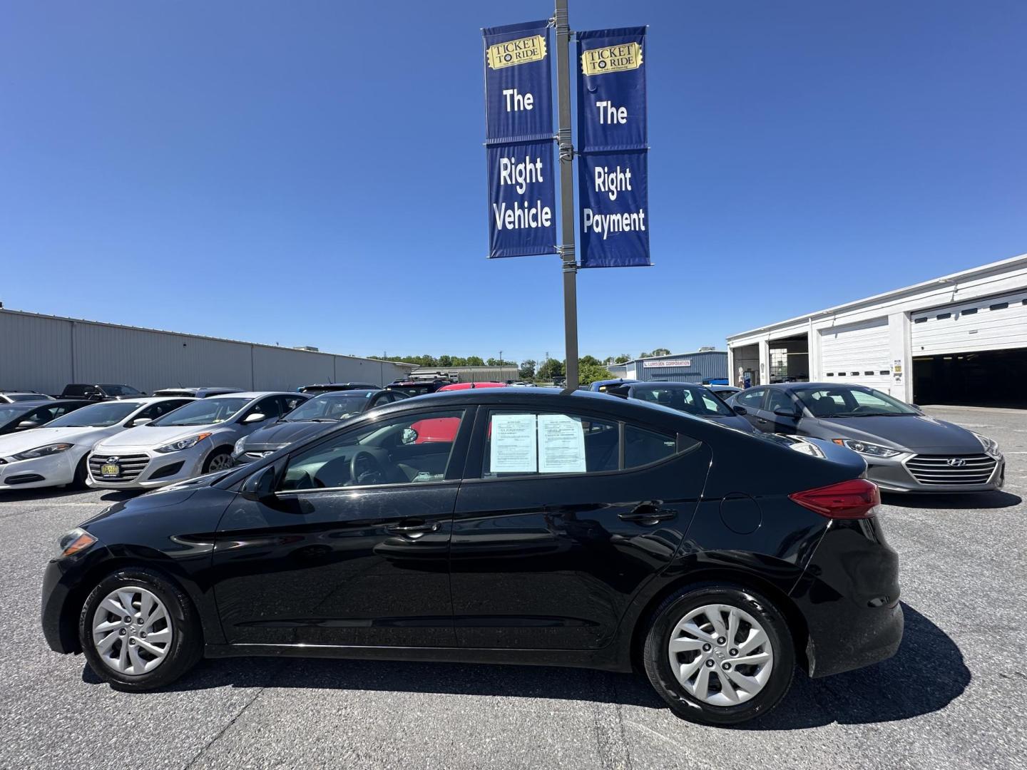 2017 BLACK Hyundai Elantra SE 6AT (5NPD74LF0HH) with an 1.8L L4 DOHC 16V engine, 6A transmission, located at 1254 Manheim Pike, Lancaster, PA, 17601, (717) 393-9133, 40.062870, -76.323273 - Photo#7