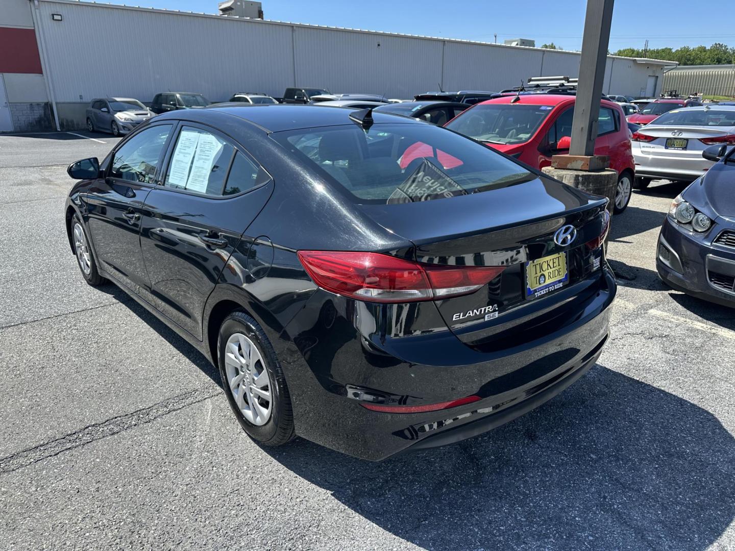 2017 BLACK Hyundai Elantra SE 6AT (5NPD74LF0HH) with an 1.8L L4 DOHC 16V engine, 6A transmission, located at 1254 Manheim Pike, Lancaster, PA, 17601, (717) 393-9133, 40.062870, -76.323273 - Photo#8