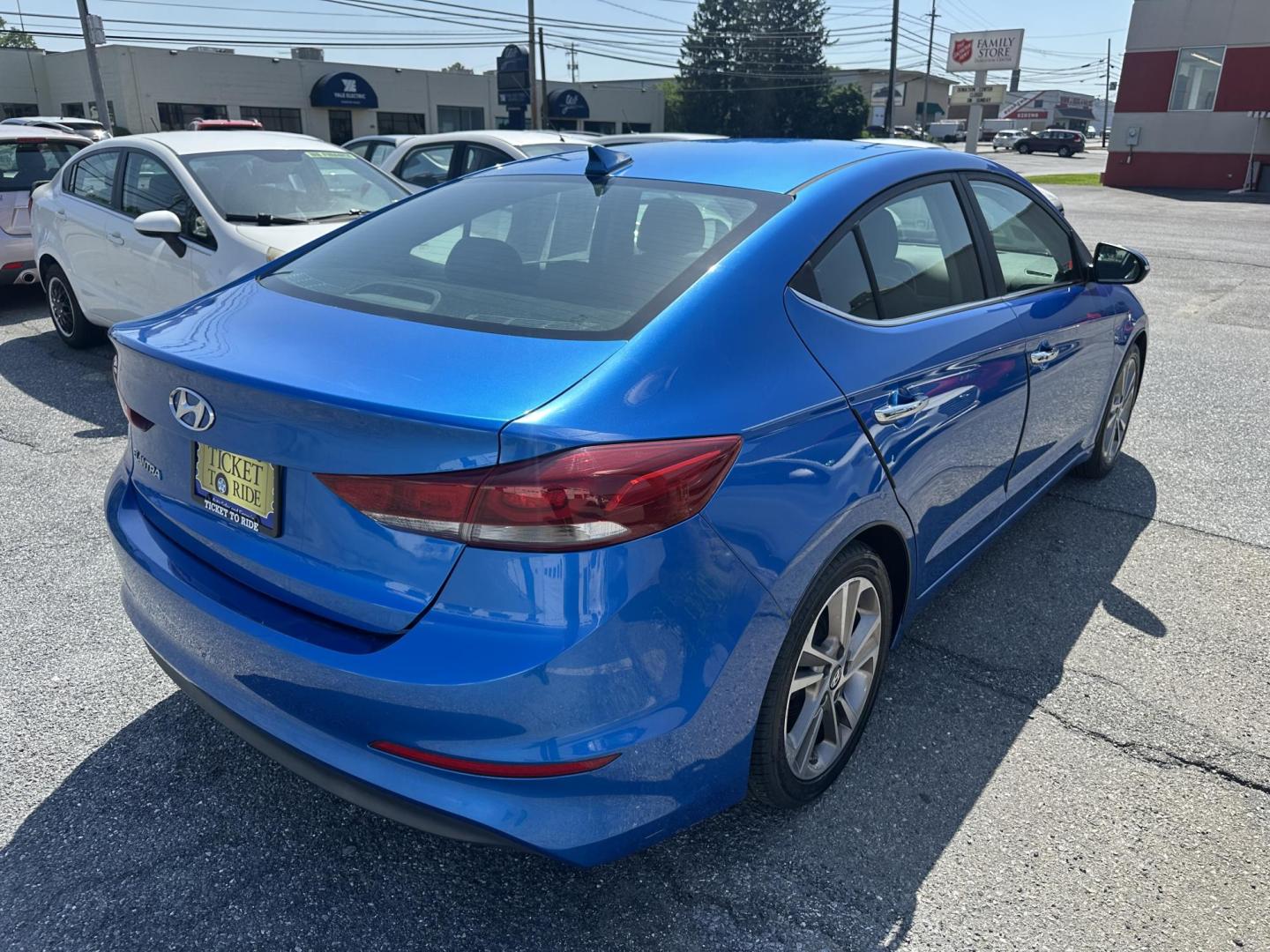 2017 BLUE Hyundai Elantra Limited (5NPD84LF7HH) with an 1.8L L4 DOHC 16V engine, 6A transmission, located at 1254 Manheim Pike, Lancaster, PA, 17601, (717) 393-9133, 40.062870, -76.323273 - Photo#4