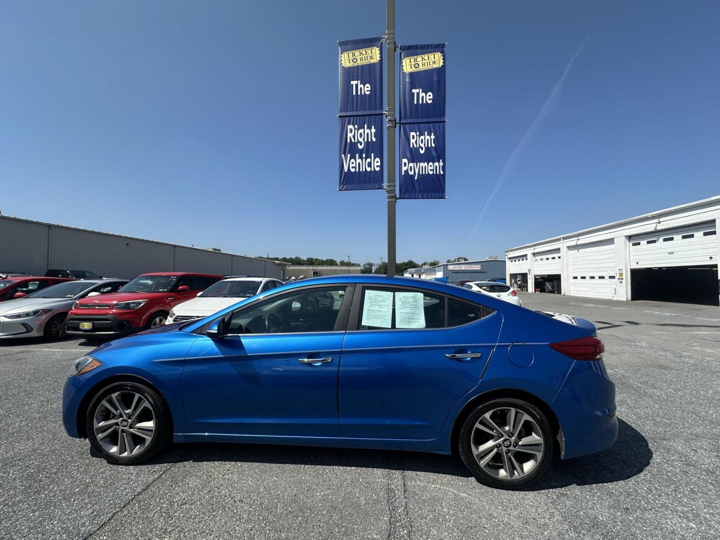 2017 BLUE Hyundai Elantra Limited (5NPD84LF7HH) with an 1.8L L4 DOHC 16V engine, 6A transmission, located at 1254 Manheim Pike, Lancaster, PA, 17601, (717) 393-9133, 40.062870, -76.323273 - Photo#7