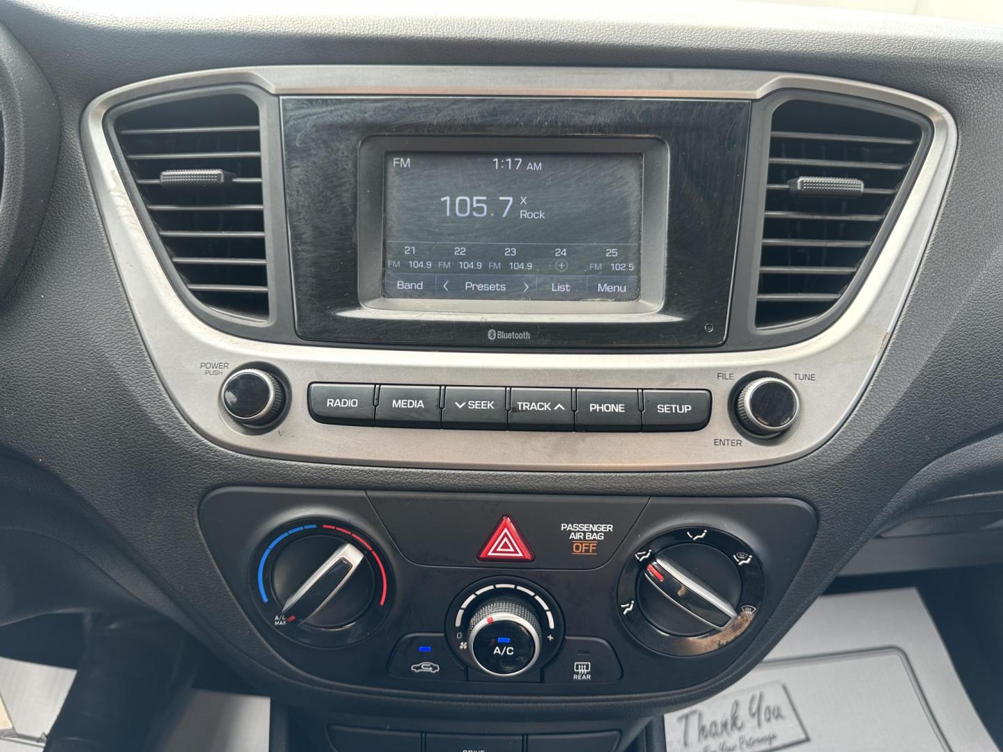 2018 WHITE Hyundai Accent SEL 4-Door 6A (3KPC24A34JE) with an 1.6L L4 DOHC 16V engine, 6A transmission, located at 1254 Manheim Pike, Lancaster, PA, 17601, (717) 393-9133, 40.062870, -76.323273 - Photo#14