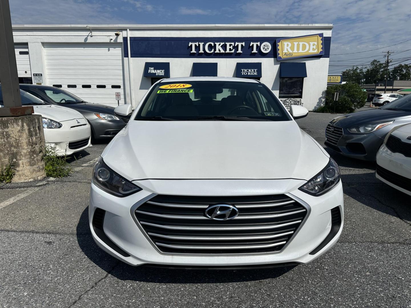 2018 WHITE Hyundai Elantra Limited (5NPD84LF0JH) with an 1.8L L4 DOHC 16V engine, 6A transmission, located at 1254 Manheim Pike, Lancaster, PA, 17601, (717) 393-9133, 40.062870, -76.323273 - Photo#1