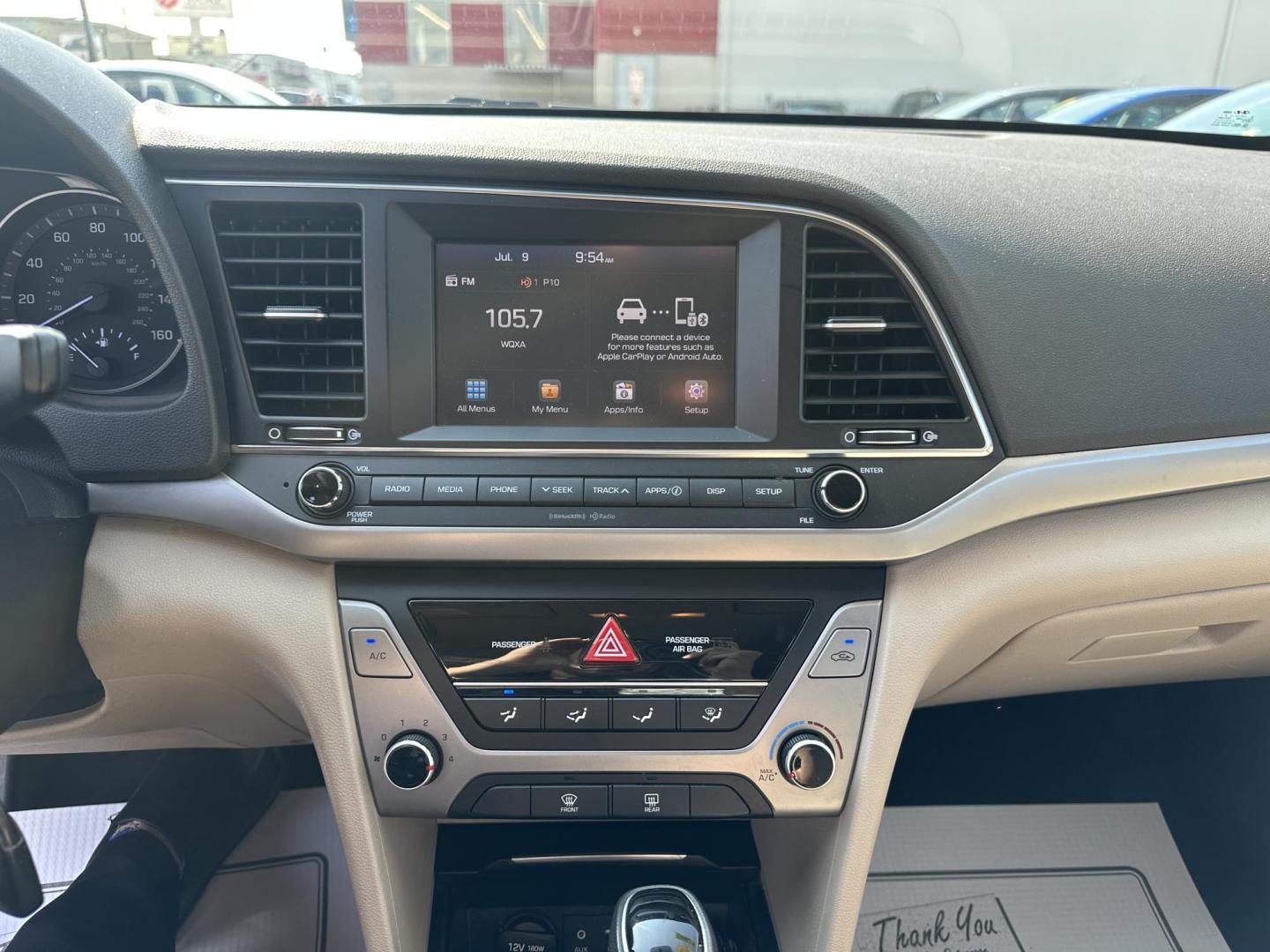 2018 WHITE Hyundai Elantra Limited (5NPD84LF0JH) with an 1.8L L4 DOHC 16V engine, 6A transmission, located at 1254 Manheim Pike, Lancaster, PA, 17601, (717) 393-9133, 40.062870, -76.323273 - Photo#16