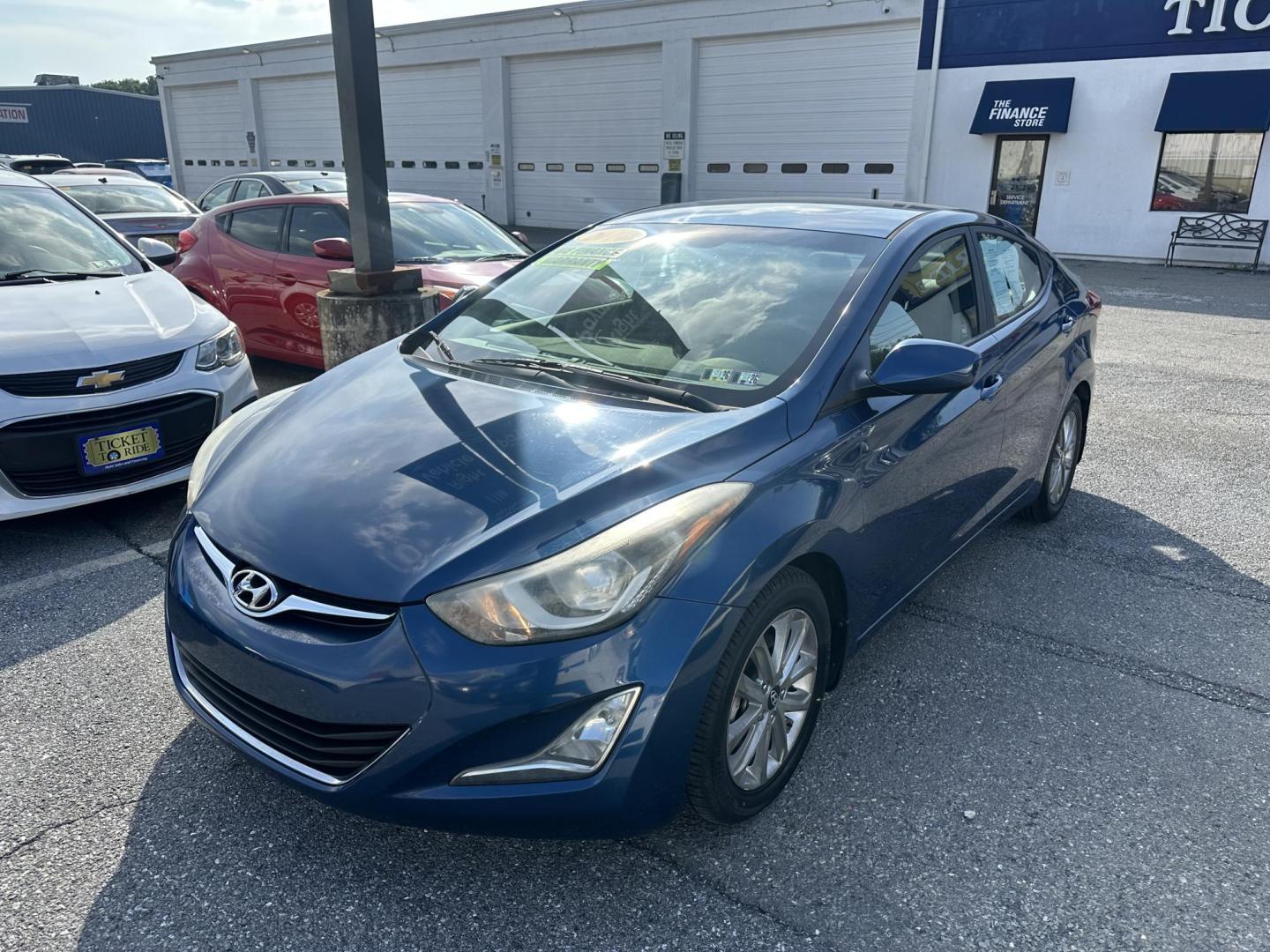 2017 BLUE Hyundai Elantra Limited (KMHD84LF5HU) with an 1.8L L4 DOHC 16V engine, 6A transmission, located at 1254 Manheim Pike, Lancaster, PA, 17601, (717) 393-9133, 40.062870, -76.323273 - Photo#0