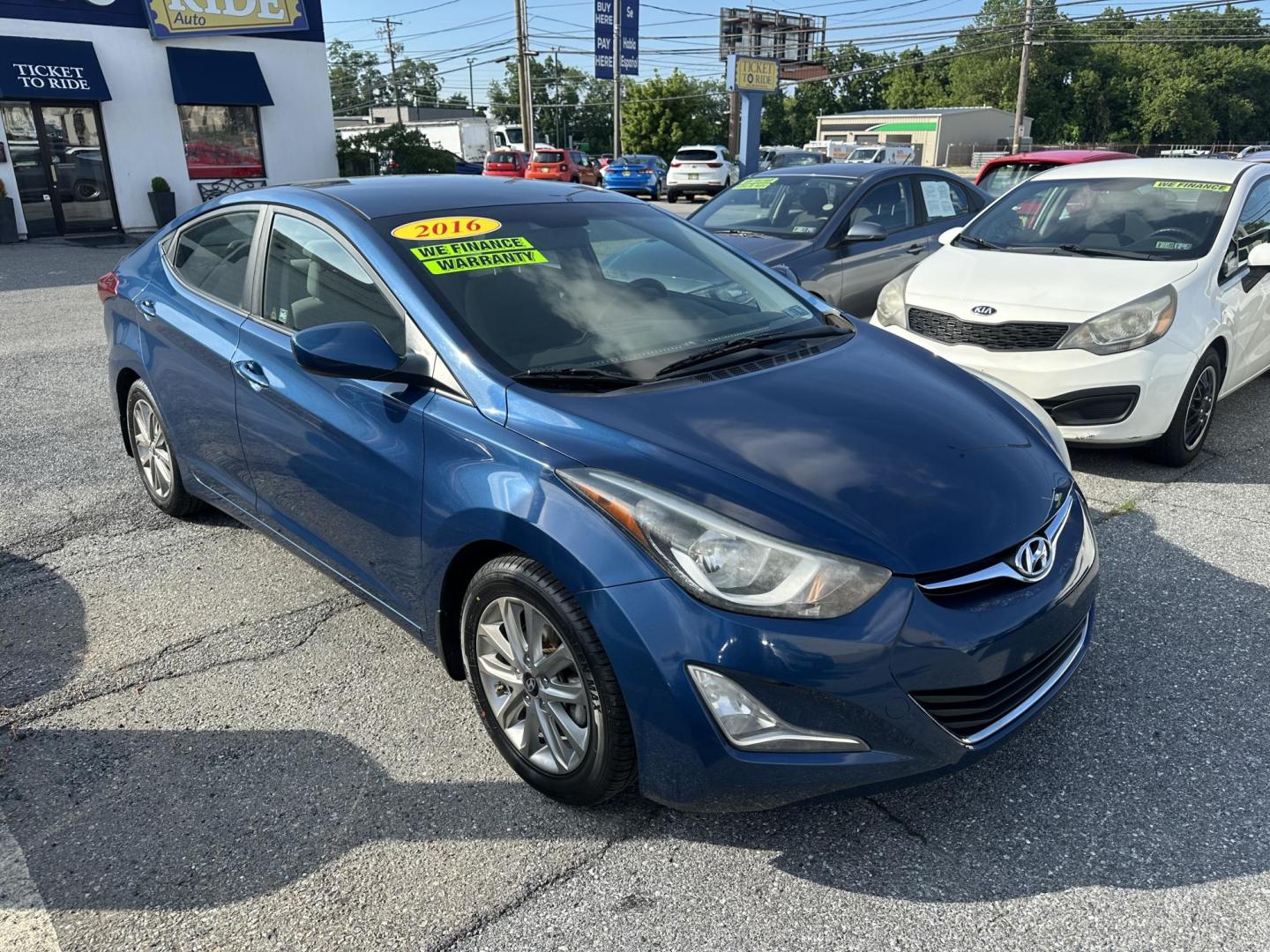 2017 BLUE Hyundai Elantra Limited (KMHD84LF5HU) with an 1.8L L4 DOHC 16V engine, 6A transmission, located at 1254 Manheim Pike, Lancaster, PA, 17601, (717) 393-9133, 40.062870, -76.323273 - Photo#2