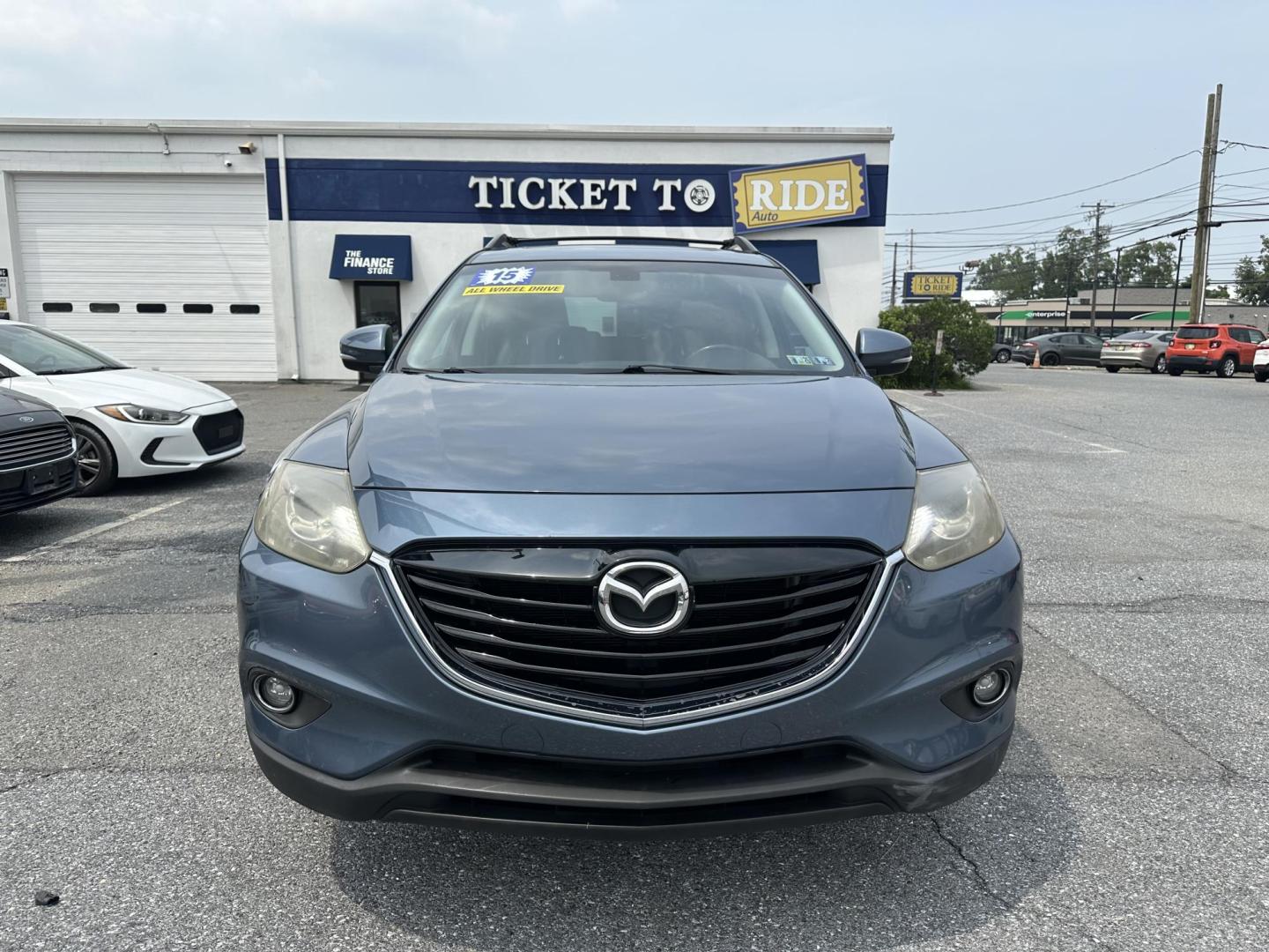 2015 BLUE Mazda CX-9 Grand Touring AWD (JM3TB3DV3F0) with an 3.7L V6 DOHC 24V engine, 6-Speed Automatic transmission, located at 1254 Manheim Pike, Lancaster, PA, 17601, (717) 393-9133, 40.062870, -76.323273 - Photo#1