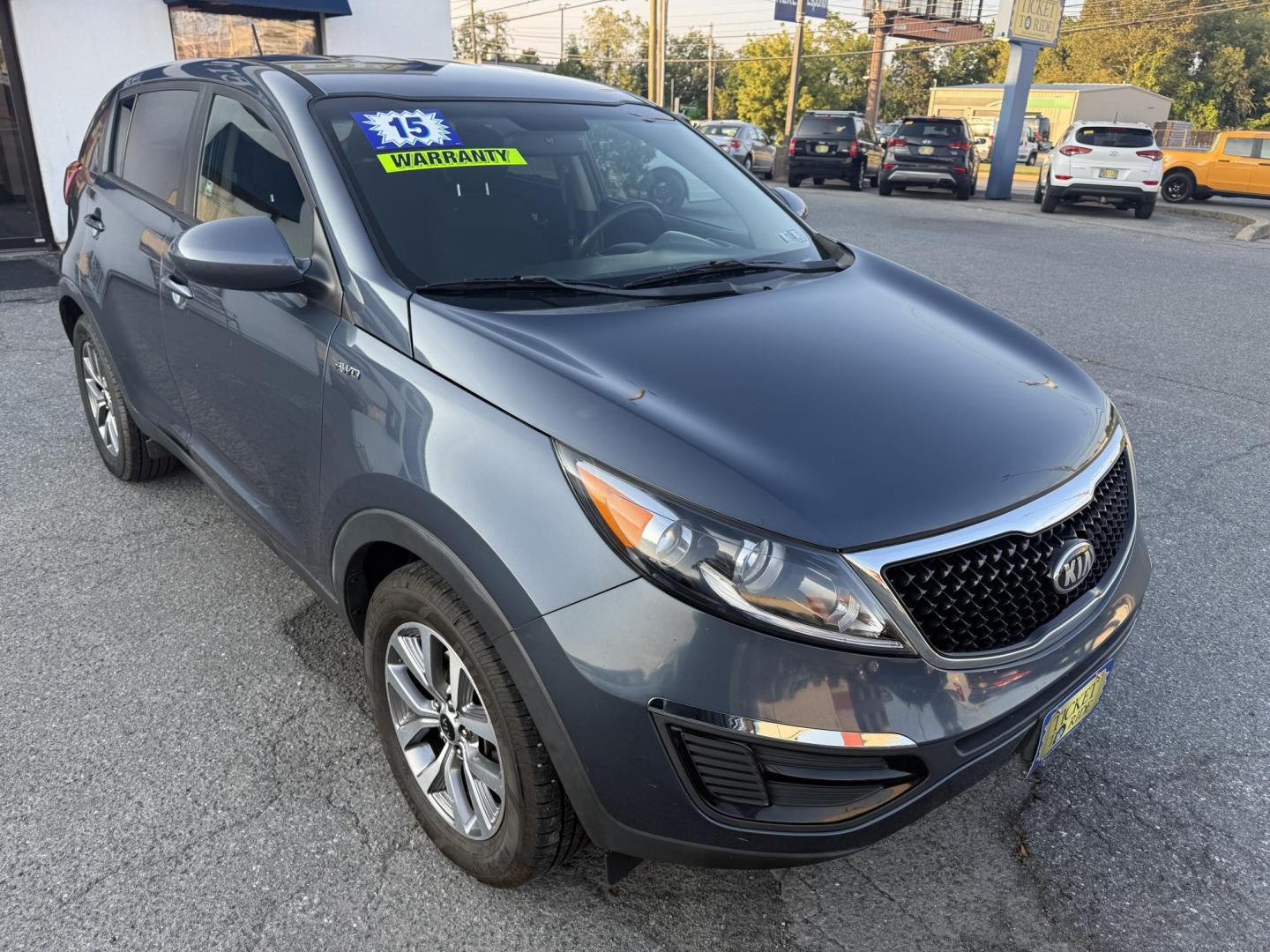 2015 BLUE Kia Sportage LX AWD (KNDPBCACXF7) with an 2.4L V6 DOHC 24V engine, 6-Speed Automatic transmission, located at 1254 Manheim Pike, Lancaster, PA, 17601, (717) 393-9133, 40.062870, -76.323273 - Photo#2