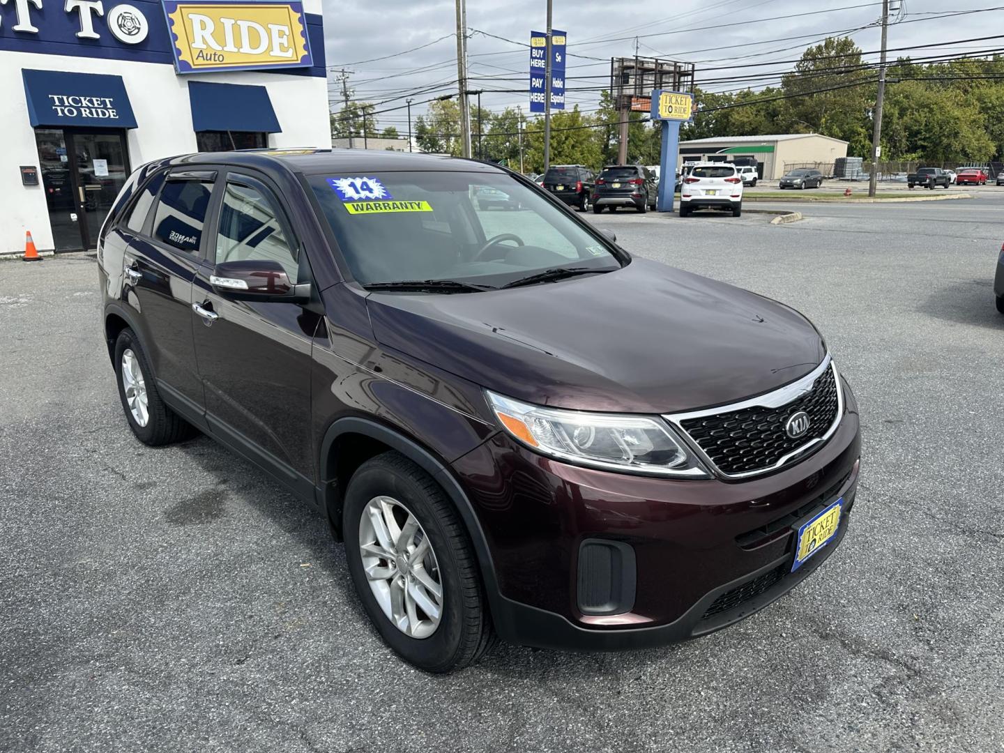 2014 BURGUNDY Kia Sorento LX 2WD (5XYKT3A60EG) with an 2.4L L4 DOHC 16V engine, 6-Speed Automatic transmission, located at 1254 Manheim Pike, Lancaster, PA, 17601, (717) 393-9133, 40.062870, -76.323273 - Photo#2
