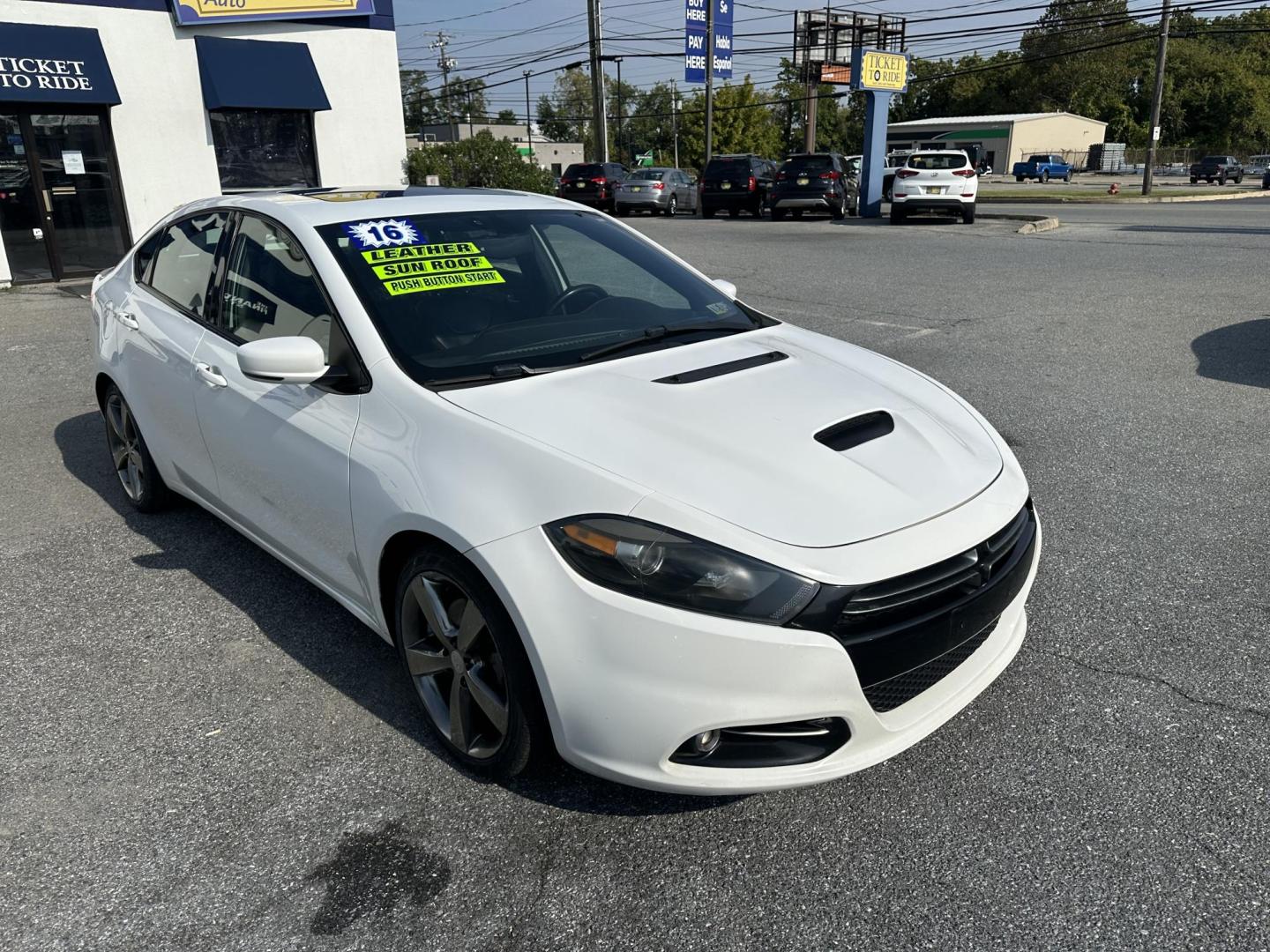 2016 WHITE Dodge Dart GT (1C3CDFEB7GD) with an 2.4L L4 DOHC 16V engine, located at 1254 Manheim Pike, Lancaster, PA, 17601, (717) 393-9133, 40.062870, -76.323273 - Photo#2