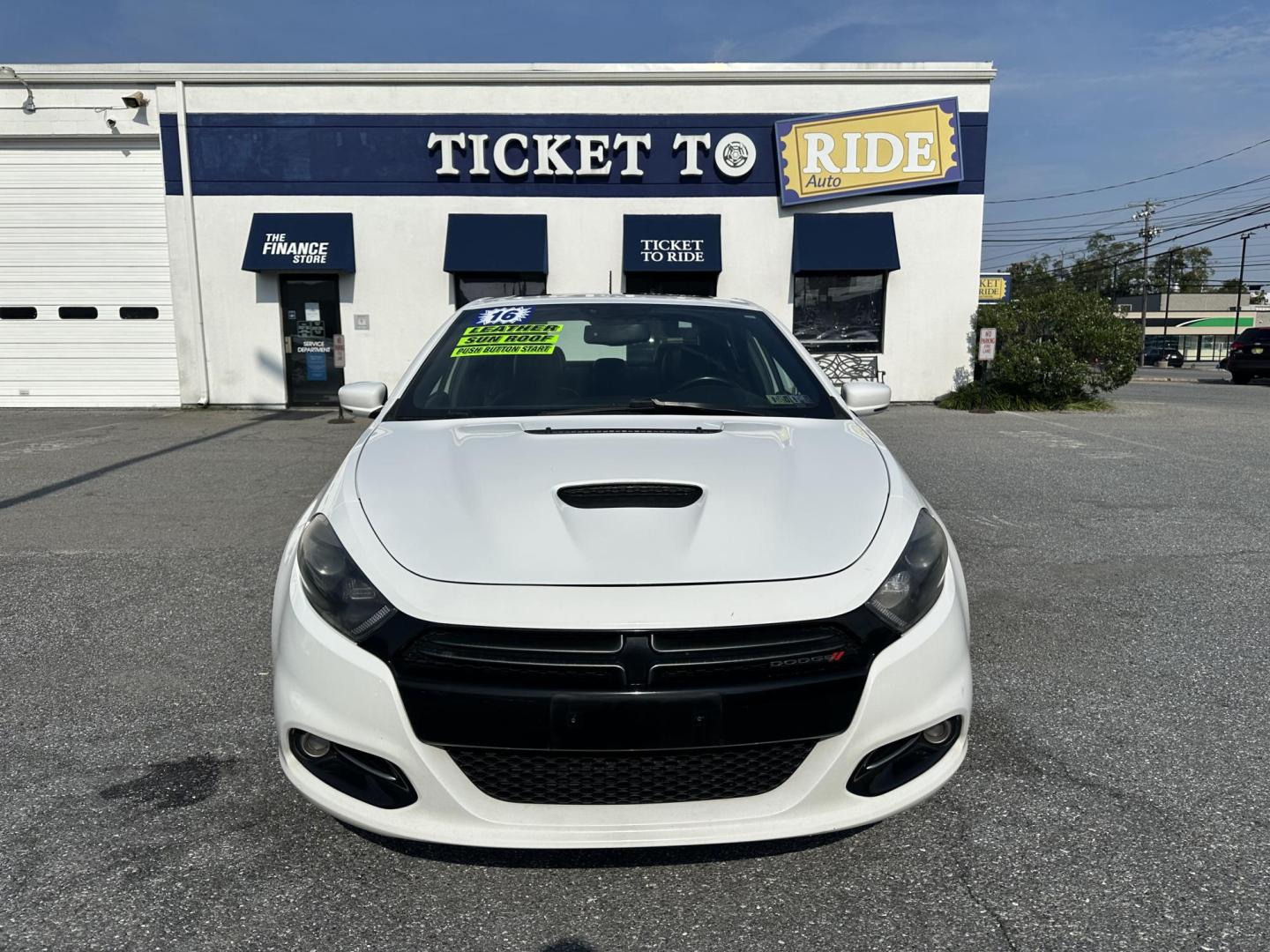 2016 WHITE Dodge Dart GT (1C3CDFEB7GD) with an 2.4L L4 DOHC 16V engine, located at 1254 Manheim Pike, Lancaster, PA, 17601, (717) 393-9133, 40.062870, -76.323273 - Photo#1