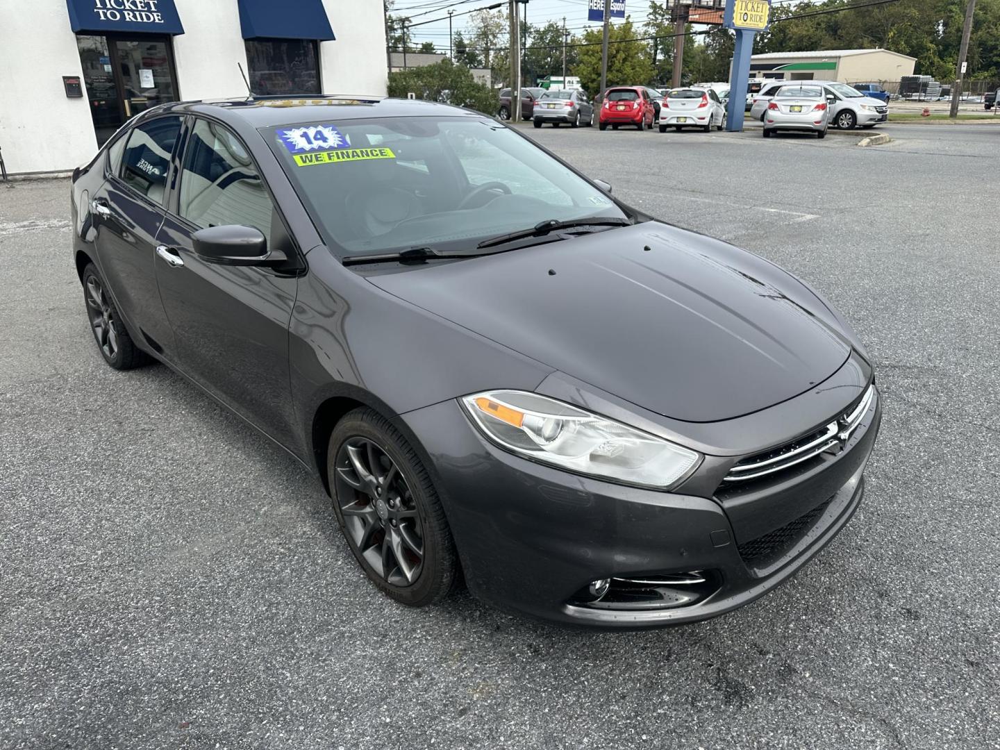 2014 GRAY Dodge Dart Limited (1C3CDFCBXED) with an 2.4L L4 DOHC 16V engine, 6-Speed Automatic transmission, located at 1254 Manheim Pike, Lancaster, PA, 17601, (717) 393-9133, 40.062870, -76.323273 - Photo#2