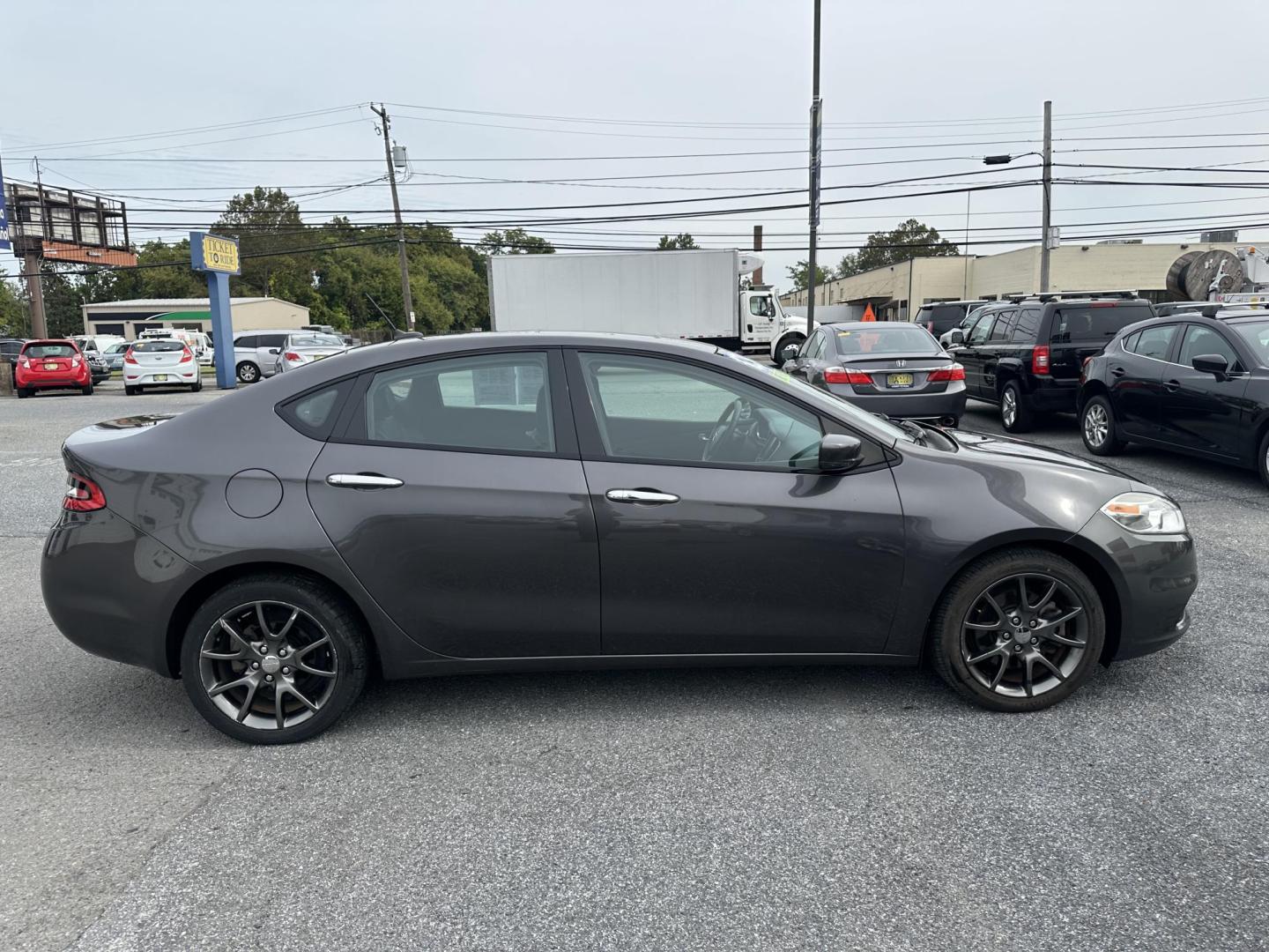 2014 GRAY Dodge Dart Limited (1C3CDFCBXED) with an 2.4L L4 DOHC 16V engine, 6-Speed Automatic transmission, located at 1254 Manheim Pike, Lancaster, PA, 17601, (717) 393-9133, 40.062870, -76.323273 - Photo#3