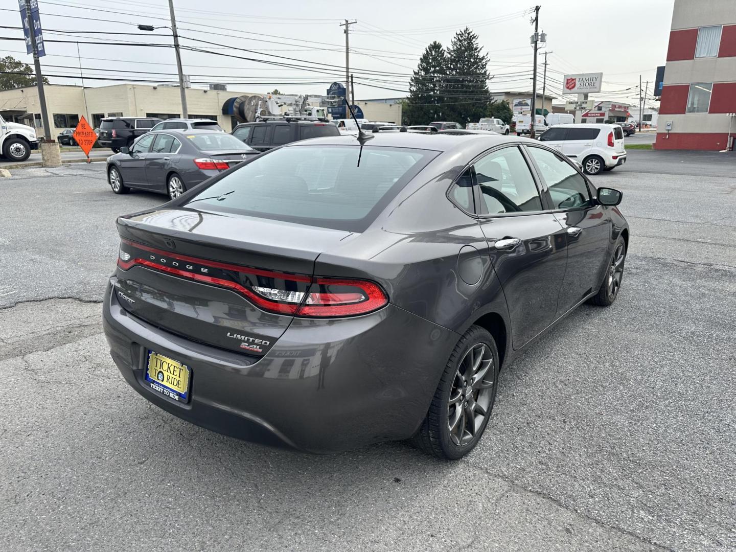 2014 GRAY Dodge Dart Limited (1C3CDFCBXED) with an 2.4L L4 DOHC 16V engine, 6-Speed Automatic transmission, located at 1254 Manheim Pike, Lancaster, PA, 17601, (717) 393-9133, 40.062870, -76.323273 - Photo#6