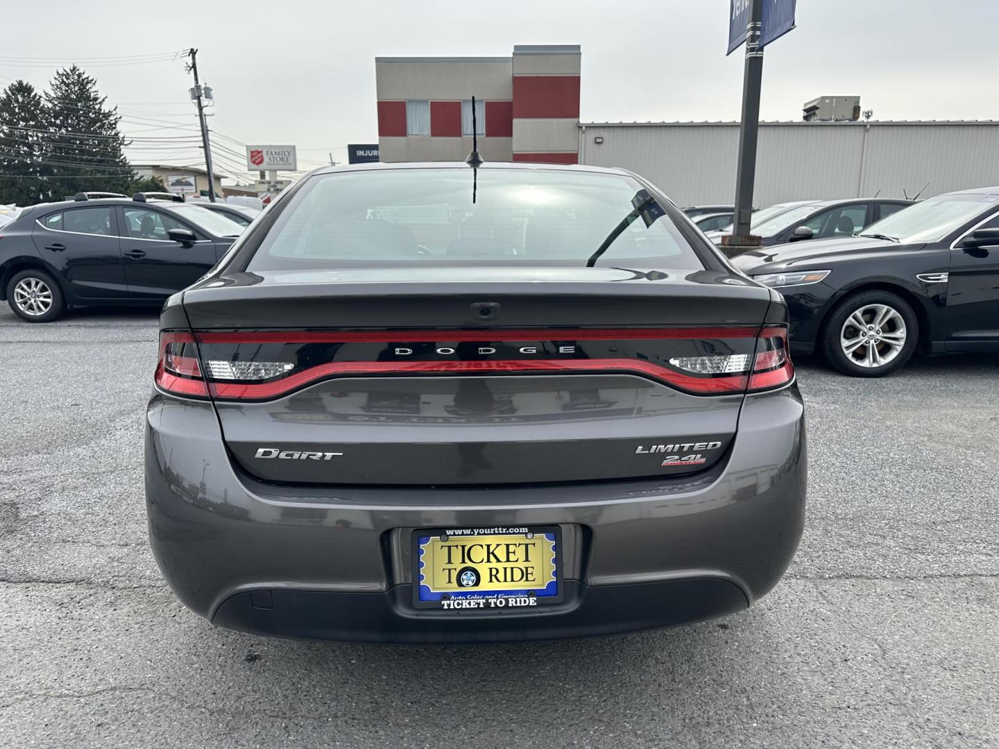 2014 GRAY Dodge Dart Limited (1C3CDFCBXED) with an 2.4L L4 DOHC 16V engine, 6-Speed Automatic transmission, located at 1254 Manheim Pike, Lancaster, PA, 17601, (717) 393-9133, 40.062870, -76.323273 - Photo#5