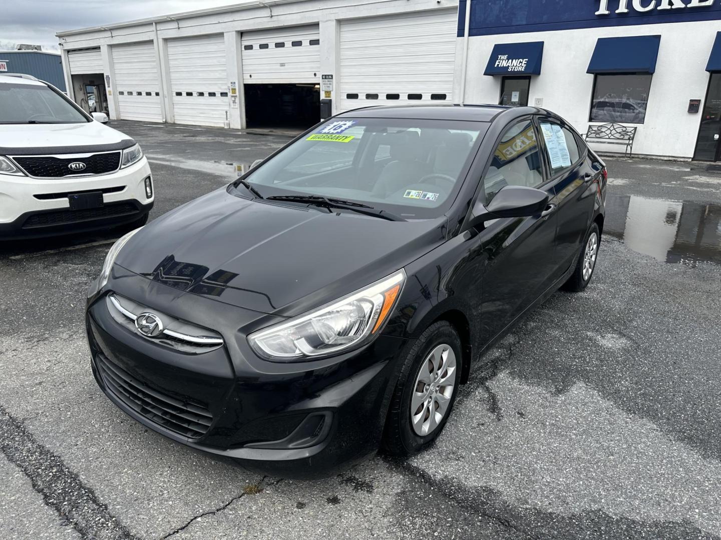 2016 BLACK Hyundai Accent SE 4-Door 6A (KMHCT4AE4GU) with an 1.6L L4 DOHC 16V engine, 6A transmission, located at 1254 Manheim Pike, Lancaster, PA, 17601, (717) 393-9133, 40.062870, -76.323273 - Photo#0