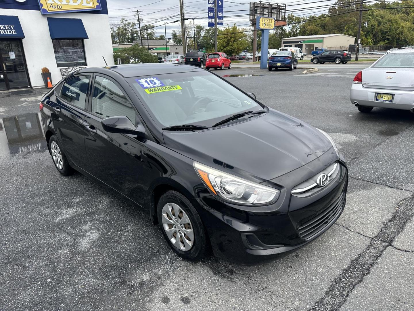 2016 BLACK Hyundai Accent SE 4-Door 6A (KMHCT4AE4GU) with an 1.6L L4 DOHC 16V engine, 6A transmission, located at 1254 Manheim Pike, Lancaster, PA, 17601, (717) 393-9133, 40.062870, -76.323273 - Photo#2