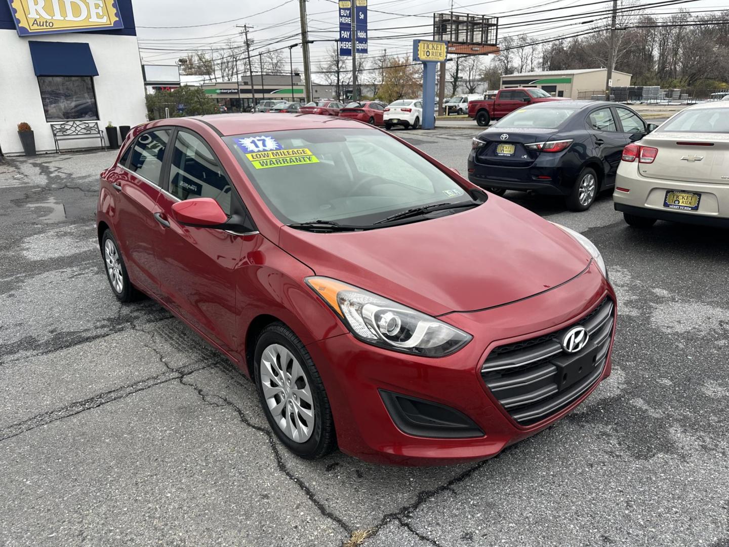 2017 RED Hyundai Elantra GT M/T (KMHD35LH6HU) with an 2.0L L4 16V DOHC engine, 6M transmission, located at 1254 Manheim Pike, Lancaster, PA, 17601, (717) 393-9133, 40.062870, -76.323273 - Photo#2