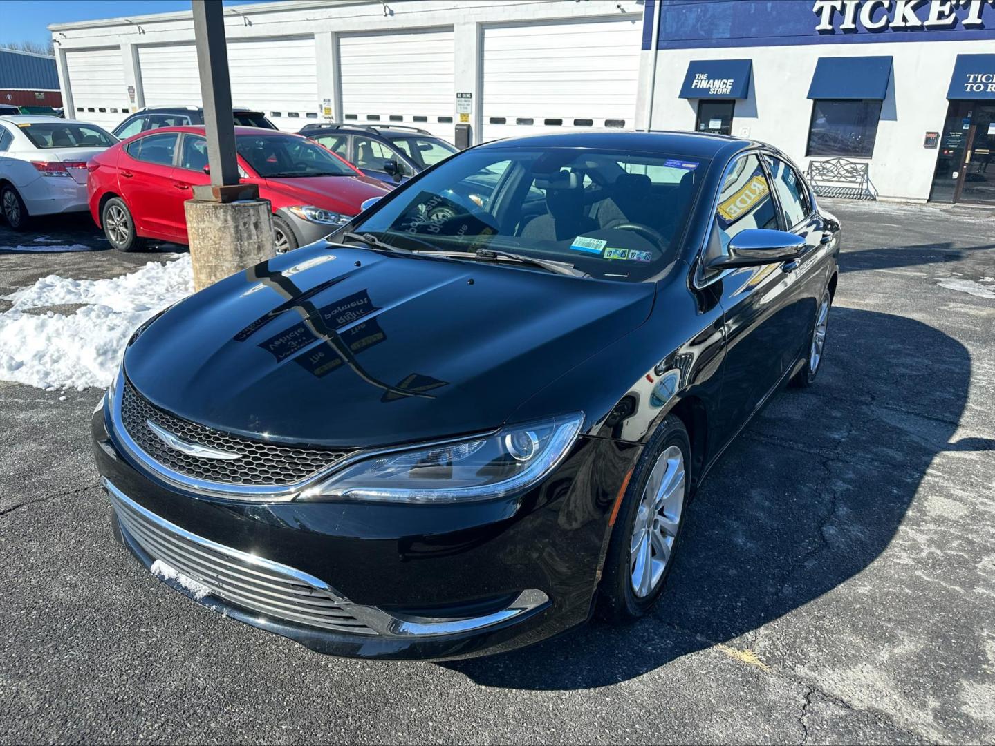 2015 BLACK Chrysler 200 Limited (1C3CCCAG2FN) with an 3.6L V6 DOHC 24V FFV engine, 9-Speed Automatic transmission, located at 1254 Manheim Pike, Lancaster, PA, 17601, (717) 393-9133, 40.062870, -76.323273 - Photo#0