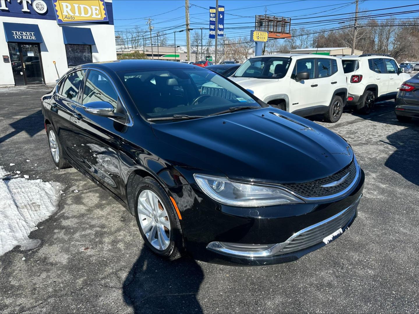 2015 BLACK Chrysler 200 Limited (1C3CCCAG2FN) with an 3.6L V6 DOHC 24V FFV engine, 9-Speed Automatic transmission, located at 1254 Manheim Pike, Lancaster, PA, 17601, (717) 393-9133, 40.062870, -76.323273 - Photo#2