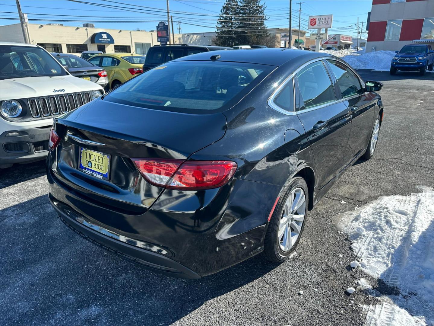 2015 BLACK Chrysler 200 Limited (1C3CCCAG2FN) with an 3.6L V6 DOHC 24V FFV engine, 9-Speed Automatic transmission, located at 1254 Manheim Pike, Lancaster, PA, 17601, (717) 393-9133, 40.062870, -76.323273 - Photo#3