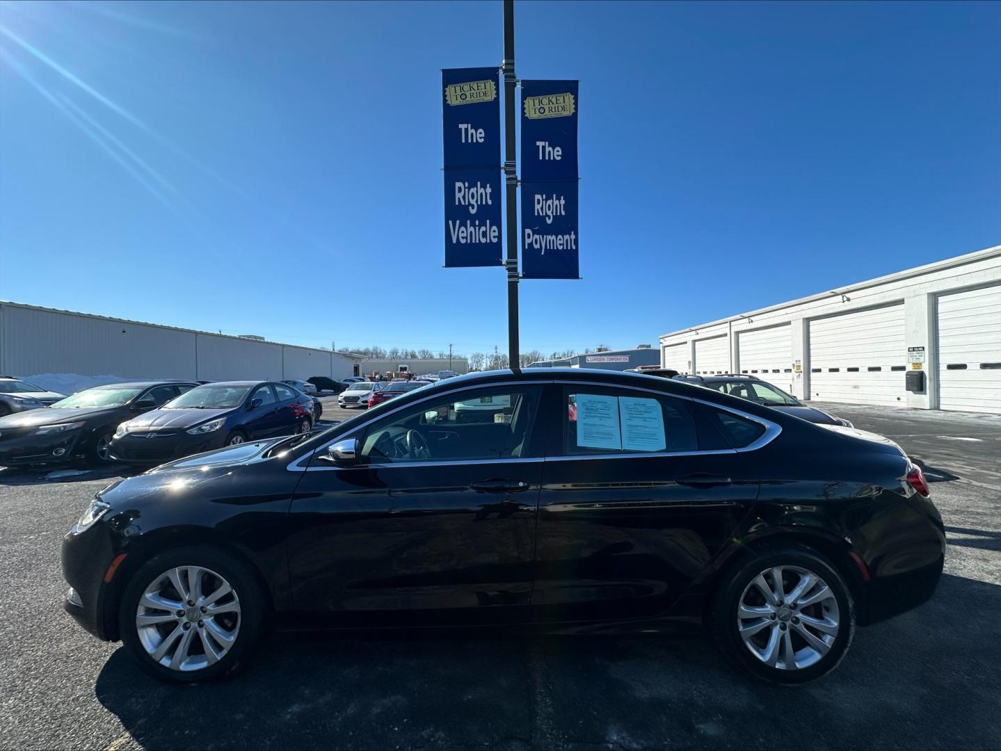 2015 BLACK Chrysler 200 Limited (1C3CCCAG2FN) with an 3.6L V6 DOHC 24V FFV engine, 9-Speed Automatic transmission, located at 1254 Manheim Pike, Lancaster, PA, 17601, (717) 393-9133, 40.062870, -76.323273 - Photo#6