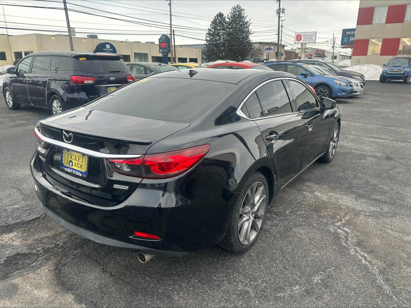 2014 BLACK Mazda Mazda6 i Grand Touring (JM1GJ1W52E1) with an 2.5L L4 DOHC 16V engine, 6-Speed Automatic transmission, located at 1254 Manheim Pike, Lancaster, PA, 17601, (717) 393-9133, 40.062870, -76.323273 - Photo#3