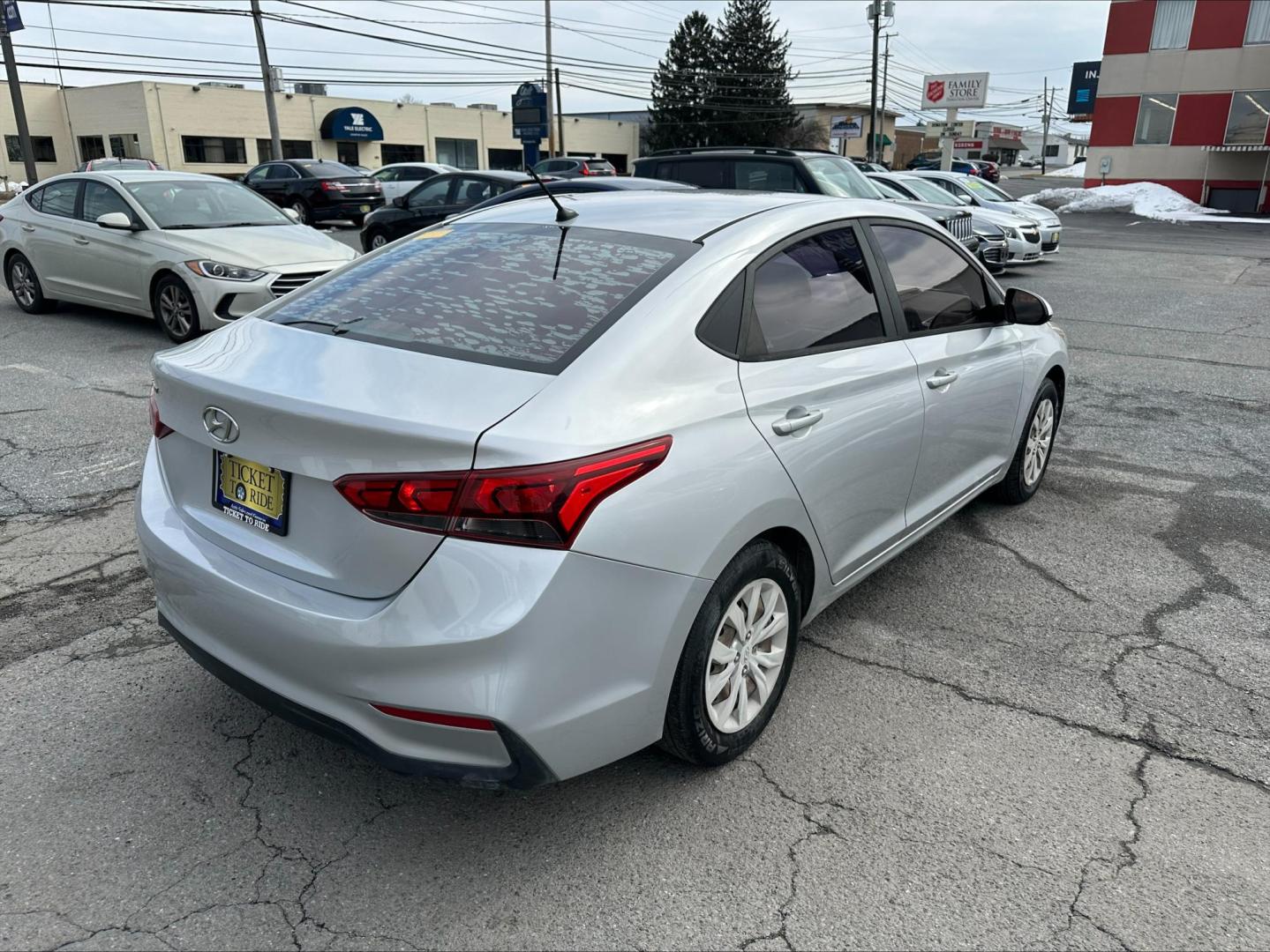 2019 GREY Hyundai Accent SE 4-Door 6A (3KPC24A38KE) with an 1.6L L4 DOHC 16V engine, 6A transmission, located at 1254 Manheim Pike, Lancaster, PA, 17601, (717) 393-9133, 40.062870, -76.323273 - Photo#4
