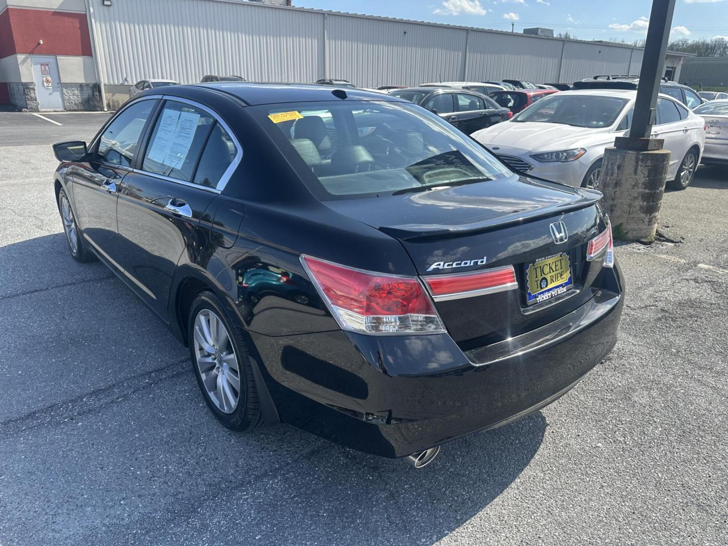 2012 BLACK Honda Accord EX-L V6 Sedan AT (1HGCP3F88CA) with an 3.5L V6 SOHC 24V engine, 5-Speed Automatic transmission, located at 1254 Manheim Pike, Lancaster, PA, 17601, (717) 393-9133, 40.062870, -76.323273 - Photo#8