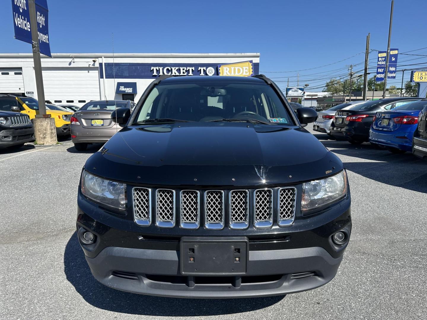 2015 BLACK Jeep Compass Latitude 4WD (1C4NJDEBXFD) with an 2.4L L4 DOHC 16V engine, Continuously Variable Transmission transmission, located at 1254 Manheim Pike, Lancaster, PA, 17601, (717) 393-9133, 40.062870, -76.323273- Photo#1