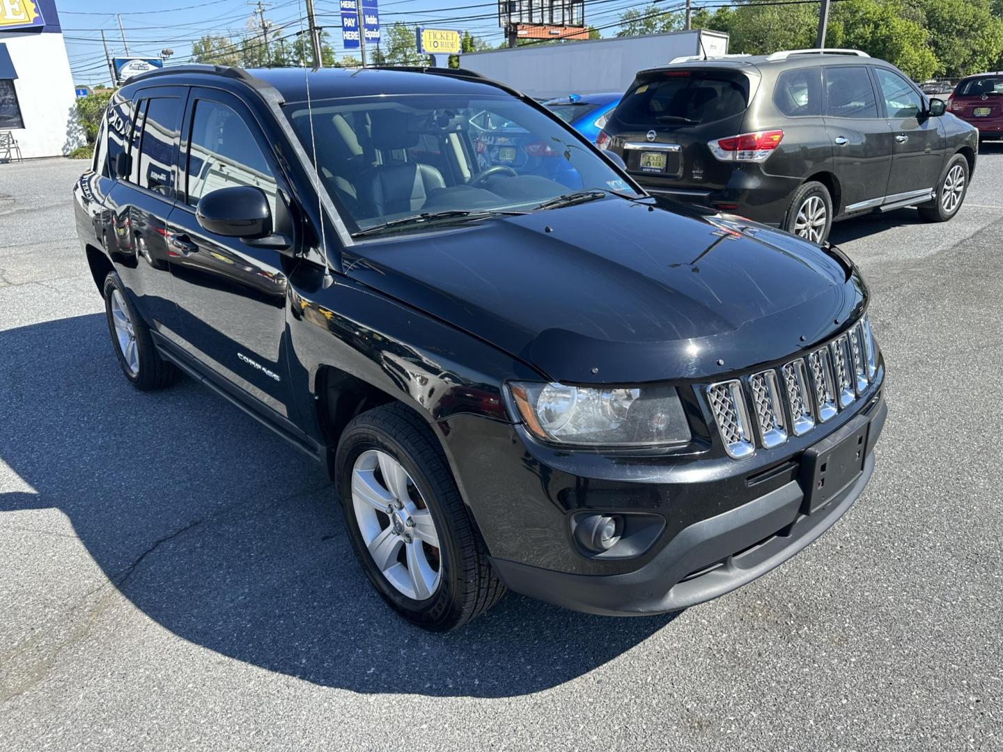 2015 BLACK Jeep Compass Latitude 4WD (1C4NJDEBXFD) with an 2.4L L4 DOHC 16V engine, Continuously Variable Transmission transmission, located at 1254 Manheim Pike, Lancaster, PA, 17601, (717) 393-9133, 40.062870, -76.323273- Photo#2