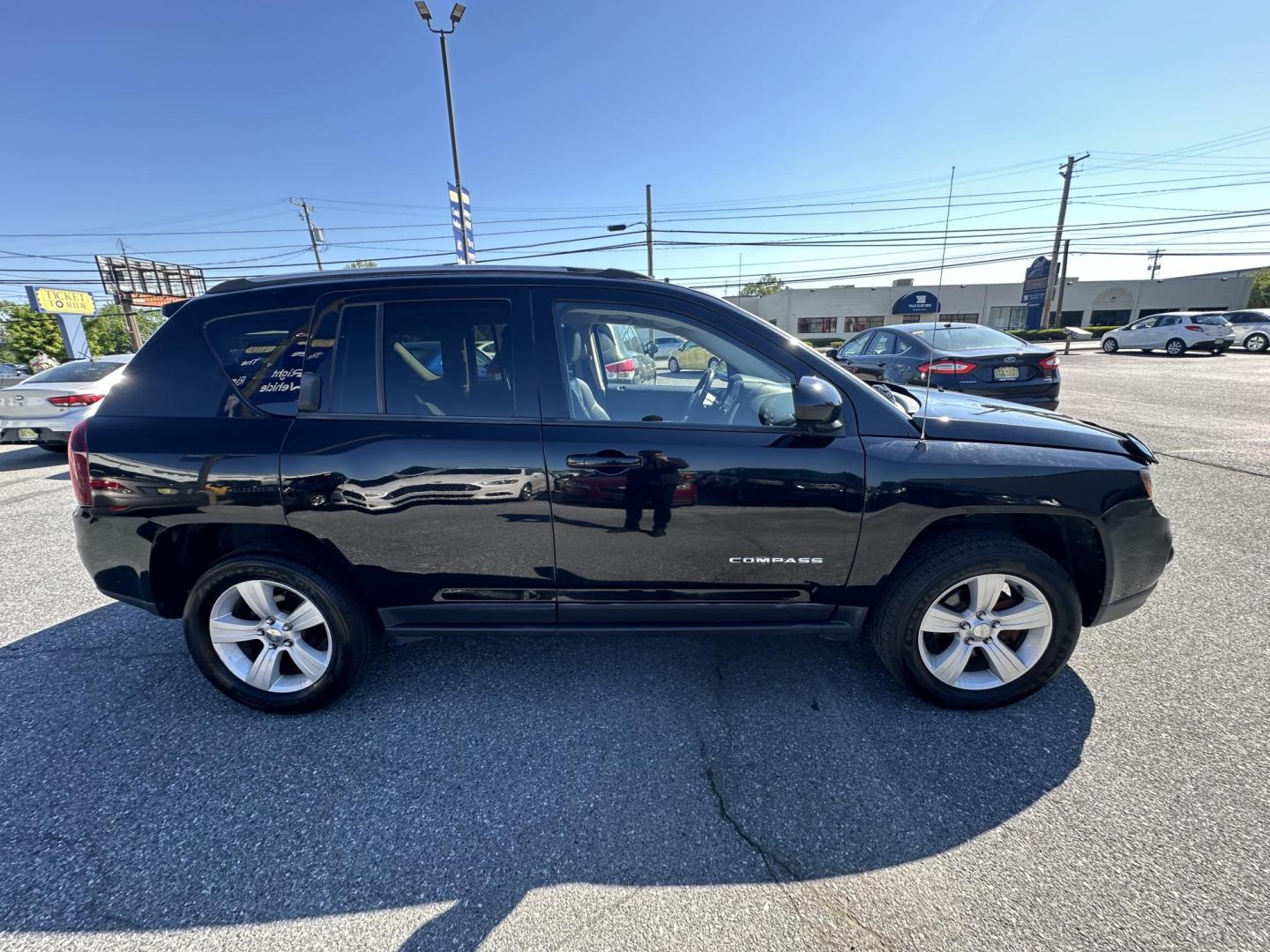 2015 BLACK Jeep Compass Latitude 4WD (1C4NJDEBXFD) with an 2.4L L4 DOHC 16V engine, Continuously Variable Transmission transmission, located at 1254 Manheim Pike, Lancaster, PA, 17601, (717) 393-9133, 40.062870, -76.323273- Photo#3