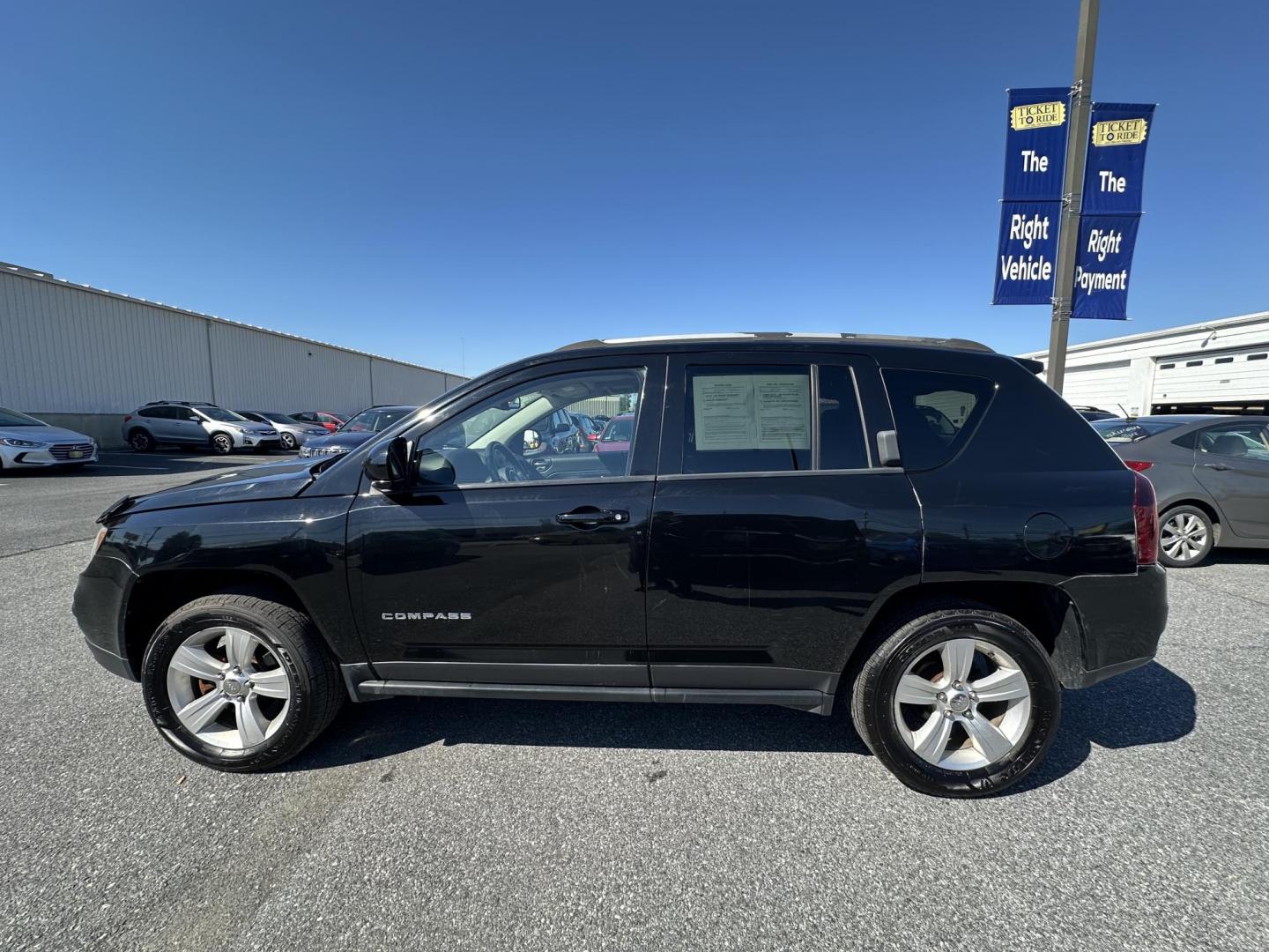 2015 BLACK Jeep Compass Latitude 4WD (1C4NJDEBXFD) with an 2.4L L4 DOHC 16V engine, Continuously Variable Transmission transmission, located at 1254 Manheim Pike, Lancaster, PA, 17601, (717) 393-9133, 40.062870, -76.323273- Photo#7