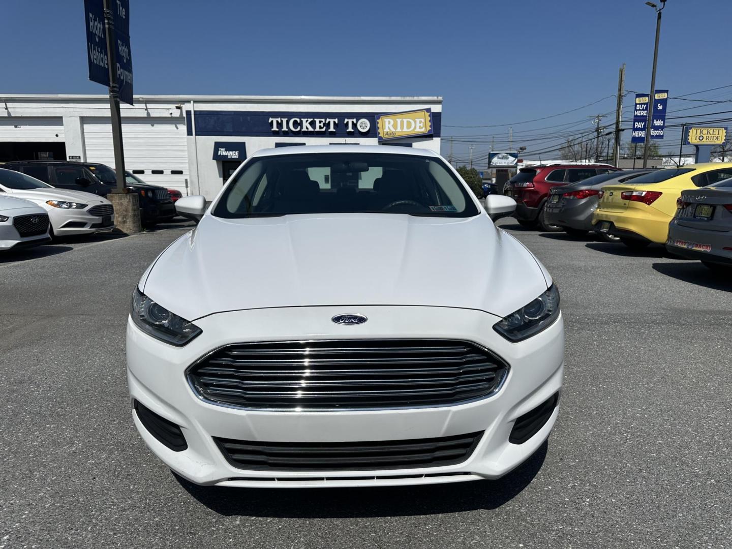 2016 WHITE Ford Fusion S (1FA6P0G75G5) with an 2.5L L4 DOHC 16V engine, 6-Speed Automatic transmission, located at 1254 Manheim Pike, Lancaster, PA, 17601, (717) 393-9133, 40.062870, -76.323273 - Photo#1