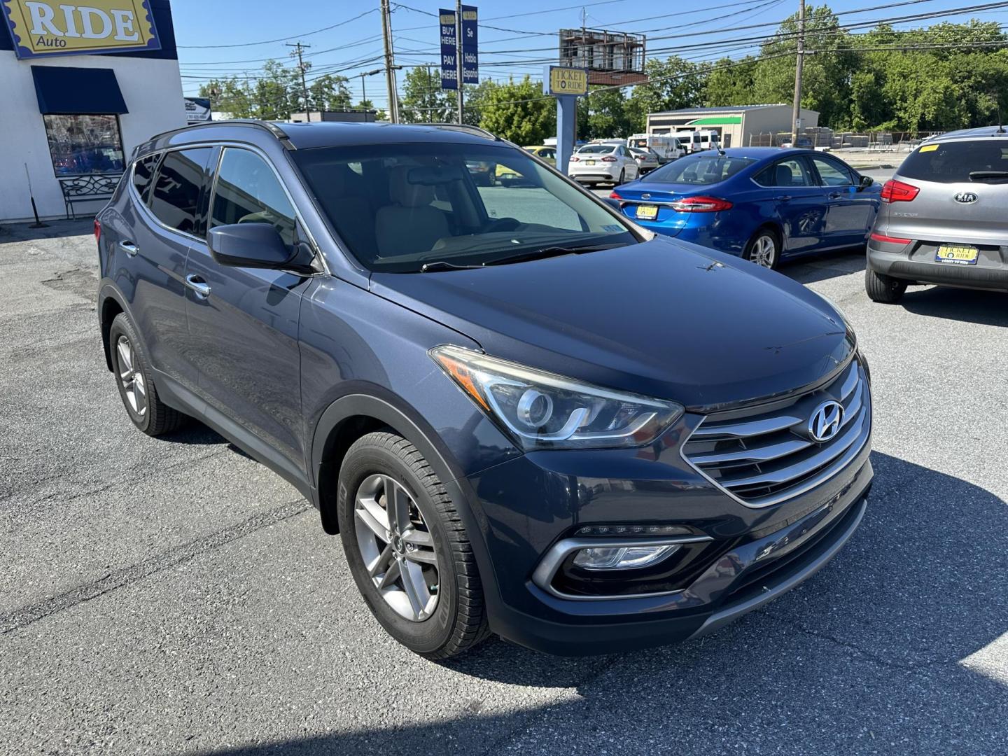 2017 BLUE Hyundai Santa Fe Sport 2.4 AWD (5XYZUDLB4HG) with an 2.4L L4 DOHC 16V engine, 6A transmission, located at 1254 Manheim Pike, Lancaster, PA, 17601, (717) 393-9133, 40.062870, -76.323273- Photo#2