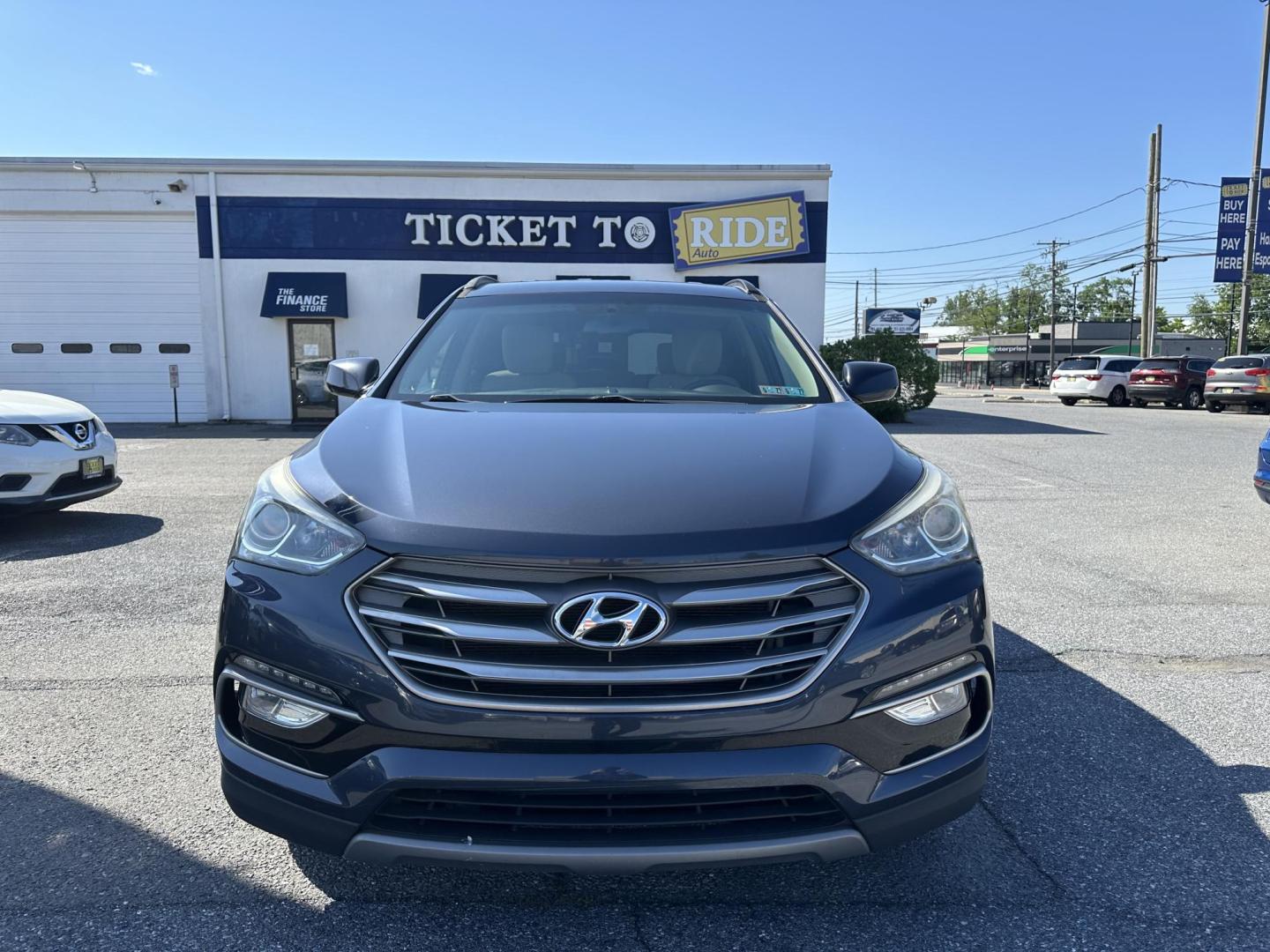 2017 BLUE Hyundai Santa Fe Sport 2.4 AWD (5XYZUDLB4HG) with an 2.4L L4 DOHC 16V engine, 6A transmission, located at 1254 Manheim Pike, Lancaster, PA, 17601, (717) 393-9133, 40.062870, -76.323273- Photo#1