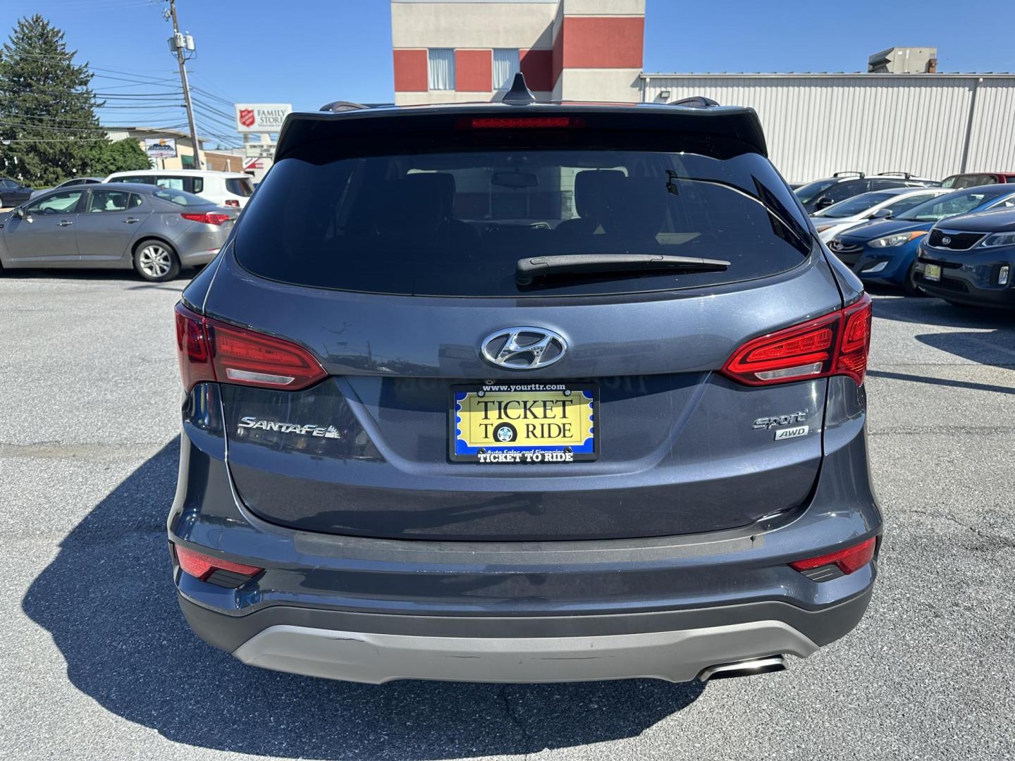 2017 BLUE Hyundai Santa Fe Sport 2.4 AWD (5XYZUDLB4HG) with an 2.4L L4 DOHC 16V engine, 6A transmission, located at 1254 Manheim Pike, Lancaster, PA, 17601, (717) 393-9133, 40.062870, -76.323273- Photo#3