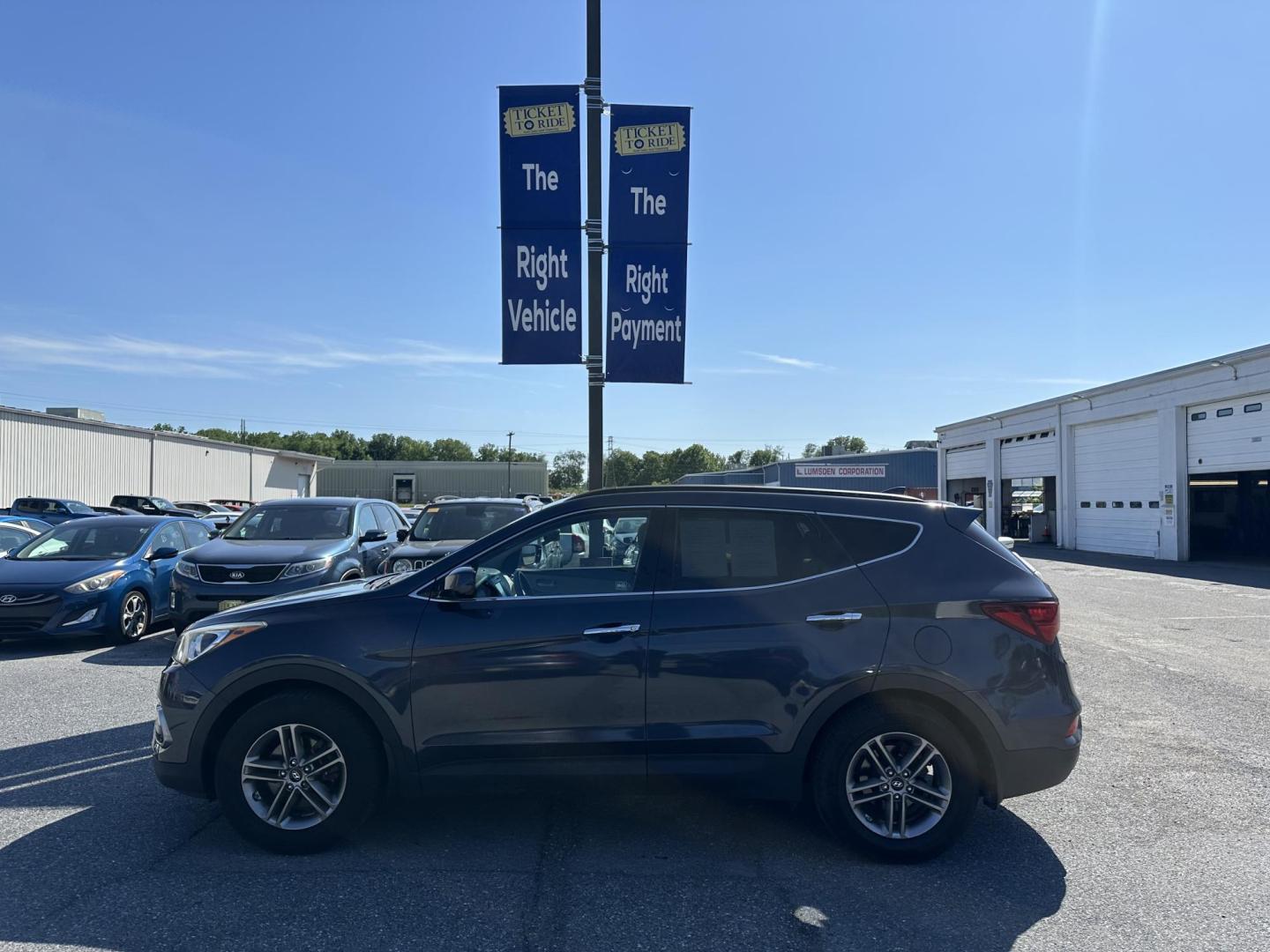 2017 BLUE Hyundai Santa Fe Sport 2.4 AWD (5XYZUDLB4HG) with an 2.4L L4 DOHC 16V engine, 6A transmission, located at 1254 Manheim Pike, Lancaster, PA, 17601, (717) 393-9133, 40.062870, -76.323273- Photo#7