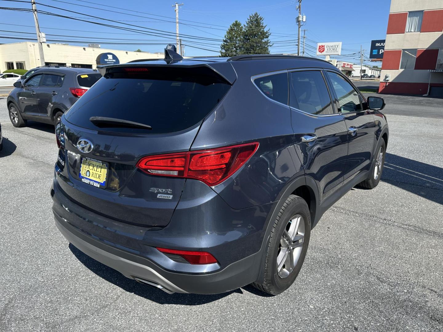 2017 BLUE Hyundai Santa Fe Sport 2.4 AWD (5XYZUDLB4HG) with an 2.4L L4 DOHC 16V engine, 6A transmission, located at 1254 Manheim Pike, Lancaster, PA, 17601, (717) 393-9133, 40.062870, -76.323273- Photo#4