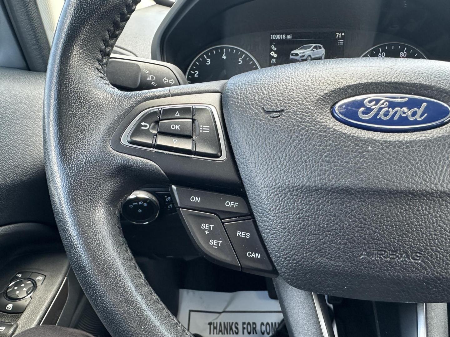 2018 BLUE Ford EcoSport SE AWD (MAJ6P1UL1JC) with an 2.0L L4 DOHC 16V engine, 6A transmission, located at 1254 Manheim Pike, Lancaster, PA, 17601, (717) 393-9133, 40.062870, -76.323273- Photo#14