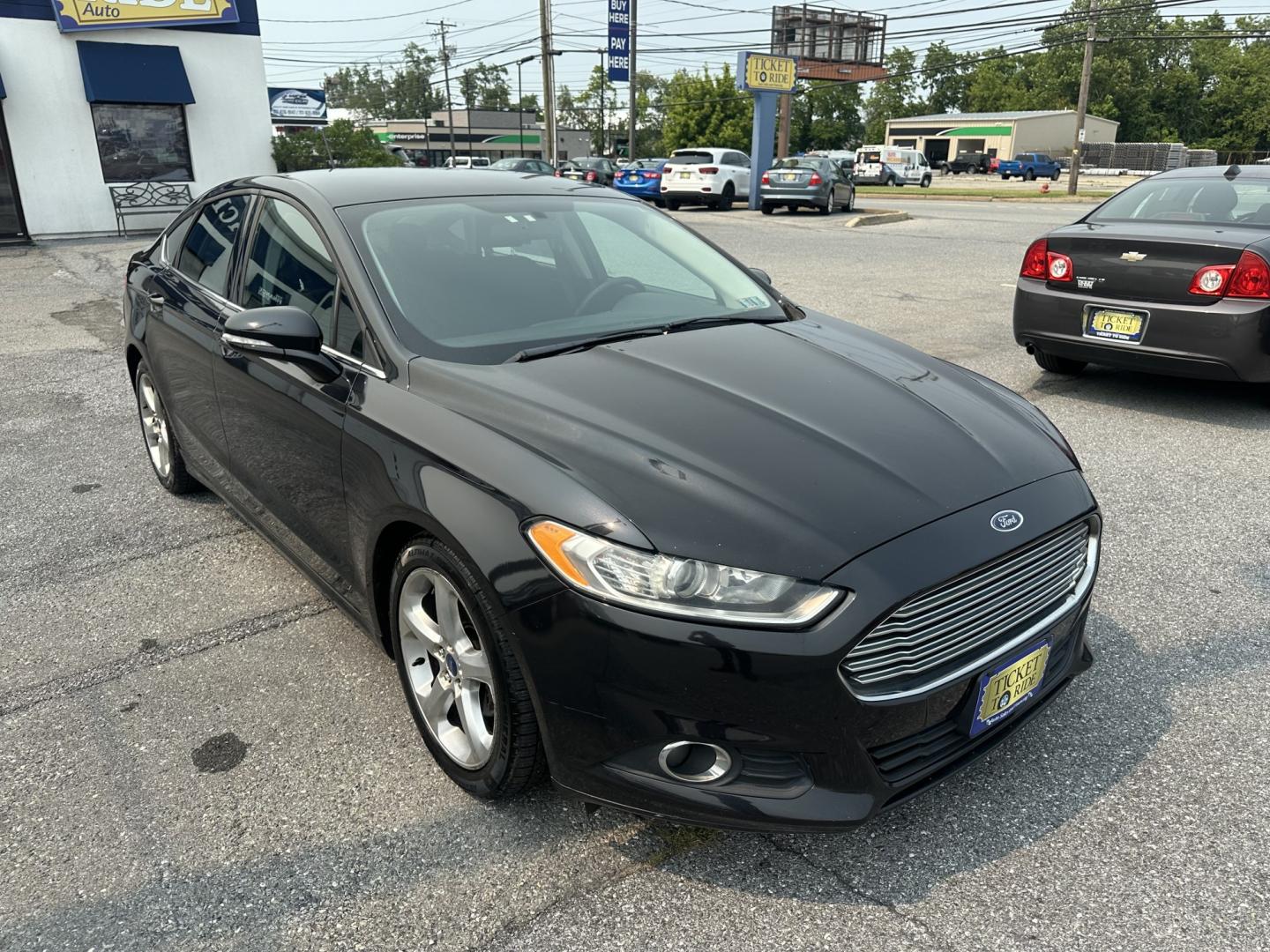 2014 BLACK Ford Fusion SE (3FA6P0H99ER) with an 2.0L L4 DOHC 16V engine, located at 1254 Manheim Pike, Lancaster, PA, 17601, (717) 393-9133, 40.062870, -76.323273- Photo#2