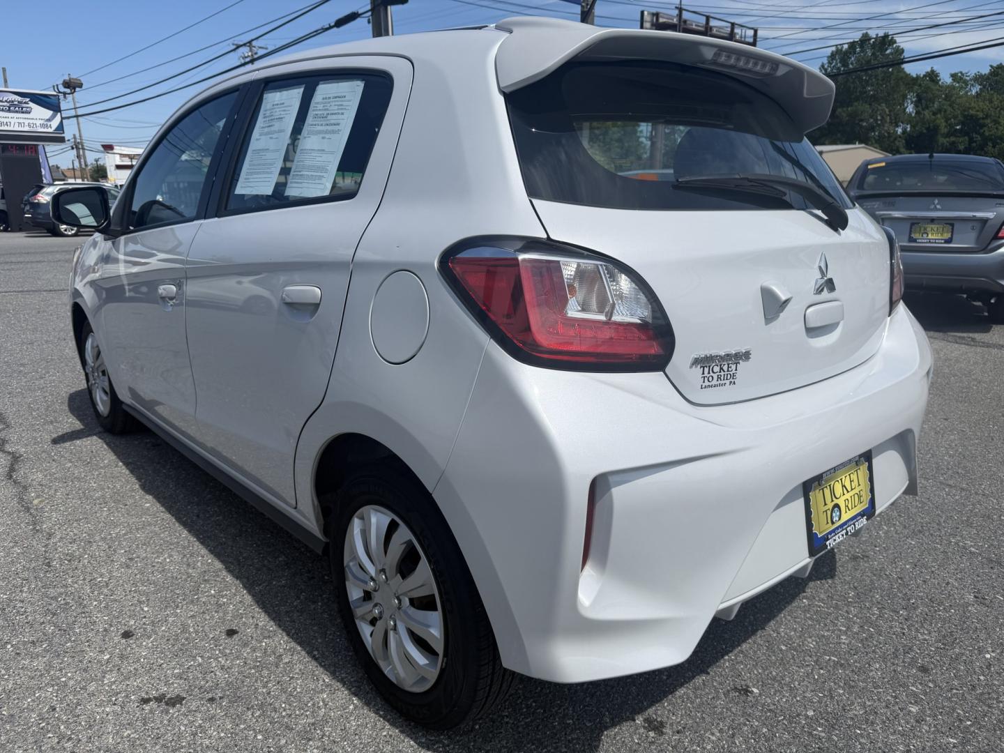 2022 WHITE Mitsubishi Mirage ES CVT (ML32AUHJ7NH) with an 1.2L L3 DOHC engine, CVT transmission, located at 1254 Manheim Pike, Lancaster, PA, 17601, (717) 393-9133, 40.062870, -76.323273 - The 2019 Mitsubishi Mirage G4 is an affordable, fuel-efficient sedan that’s perfect for commuting and everyday driving. Its compact size makes it easy to maneuver and park, while the comfortable interior, four-door design, and spacious trunk provide plenty of everyday practicality. With low operat- Photo#2