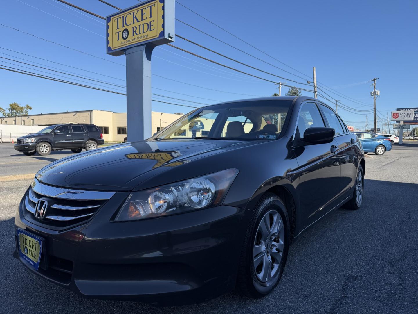 2012 GRAY Honda Accord LX-P Sedan AT (1HGCP2F41CA) with an 2.4L L4 DOHC 16V engine, 5-Speed Automatic transmission, located at 1254 Manheim Pike, Lancaster, PA, 17601, (717) 393-9133, 40.062870, -76.323273 - Enjoy comfort, space, and classic style in this 2012 Honda Accord LX-P Sedan with automatic transmission! Its roomy interior seats five, while the spacious trunk has room for groceries, luggage, and everyday essentials. With an attractive, practical design, this Accord is a great choice for commutin- Photo#0