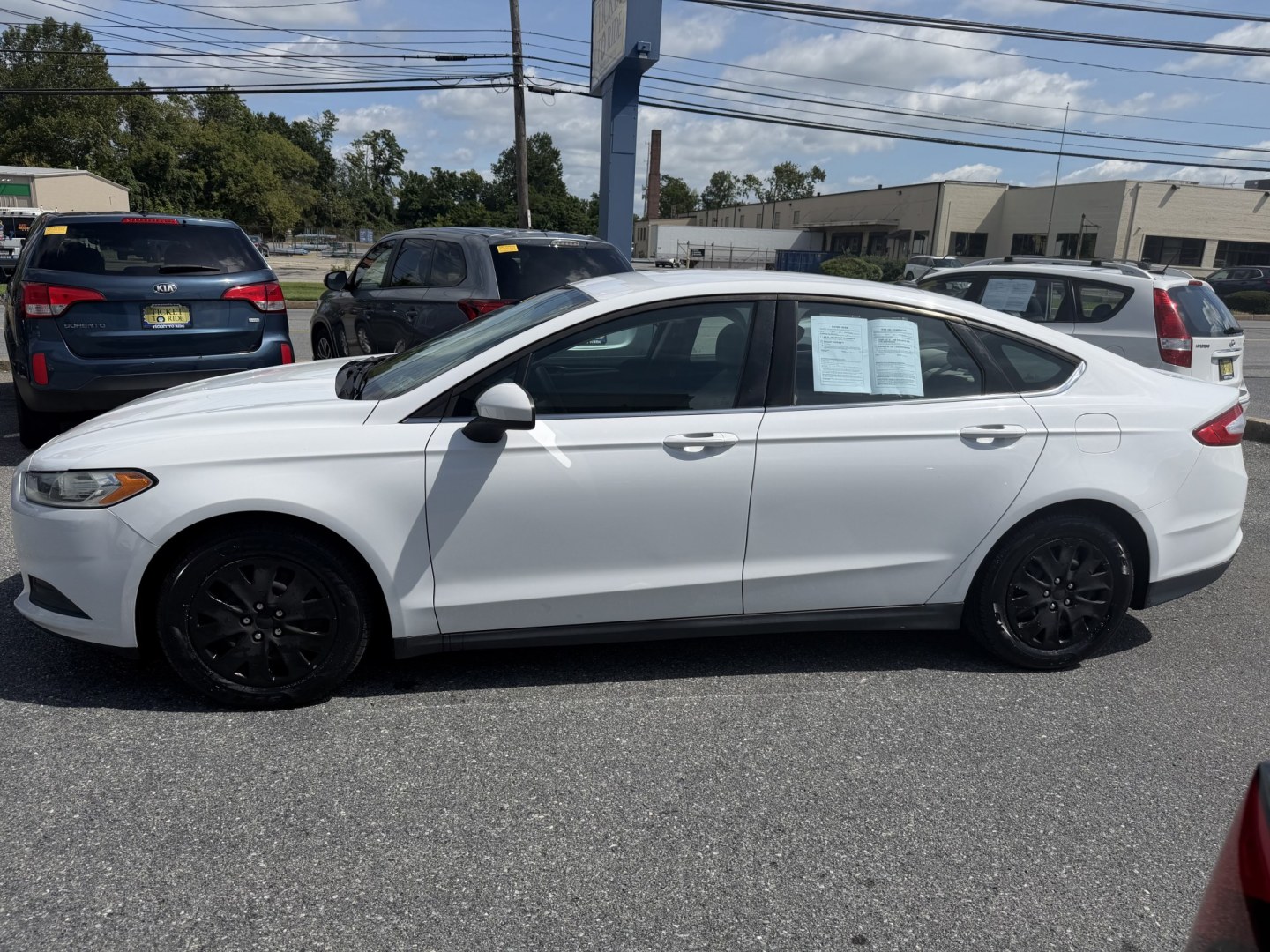 2014 WHITE Ford Fusion S (1FA6P0G70E5) with an 2.5L L4 DOHC 16V engine, located at 1254 Manheim Pike, Lancaster, PA, 17601, (717) 393-9133, 40.062870, -76.323273- Photo#2